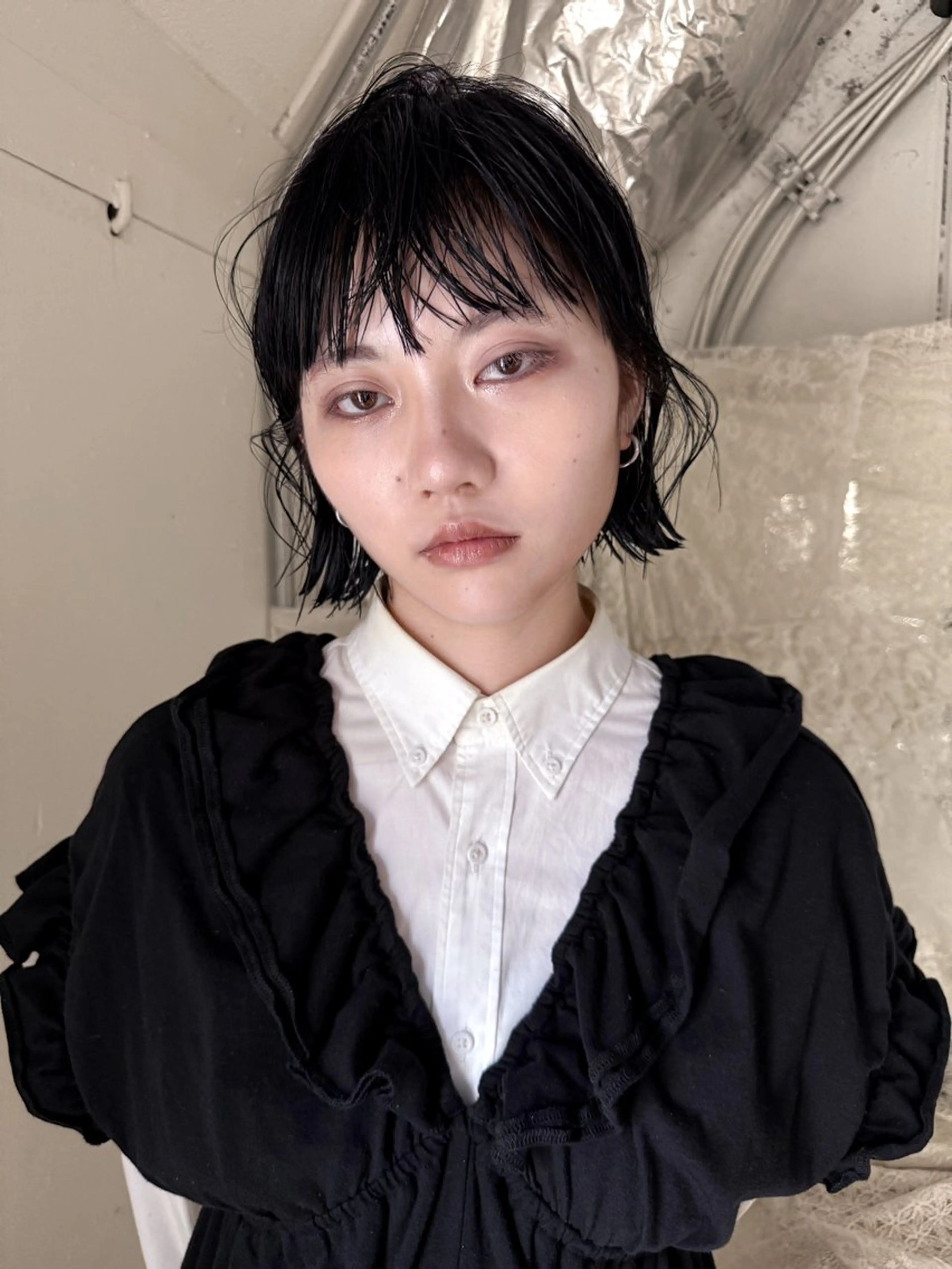 ショート カラー 黒髪 ブリーチ トリートメント無料 🌬️yusaのヘアスタイル