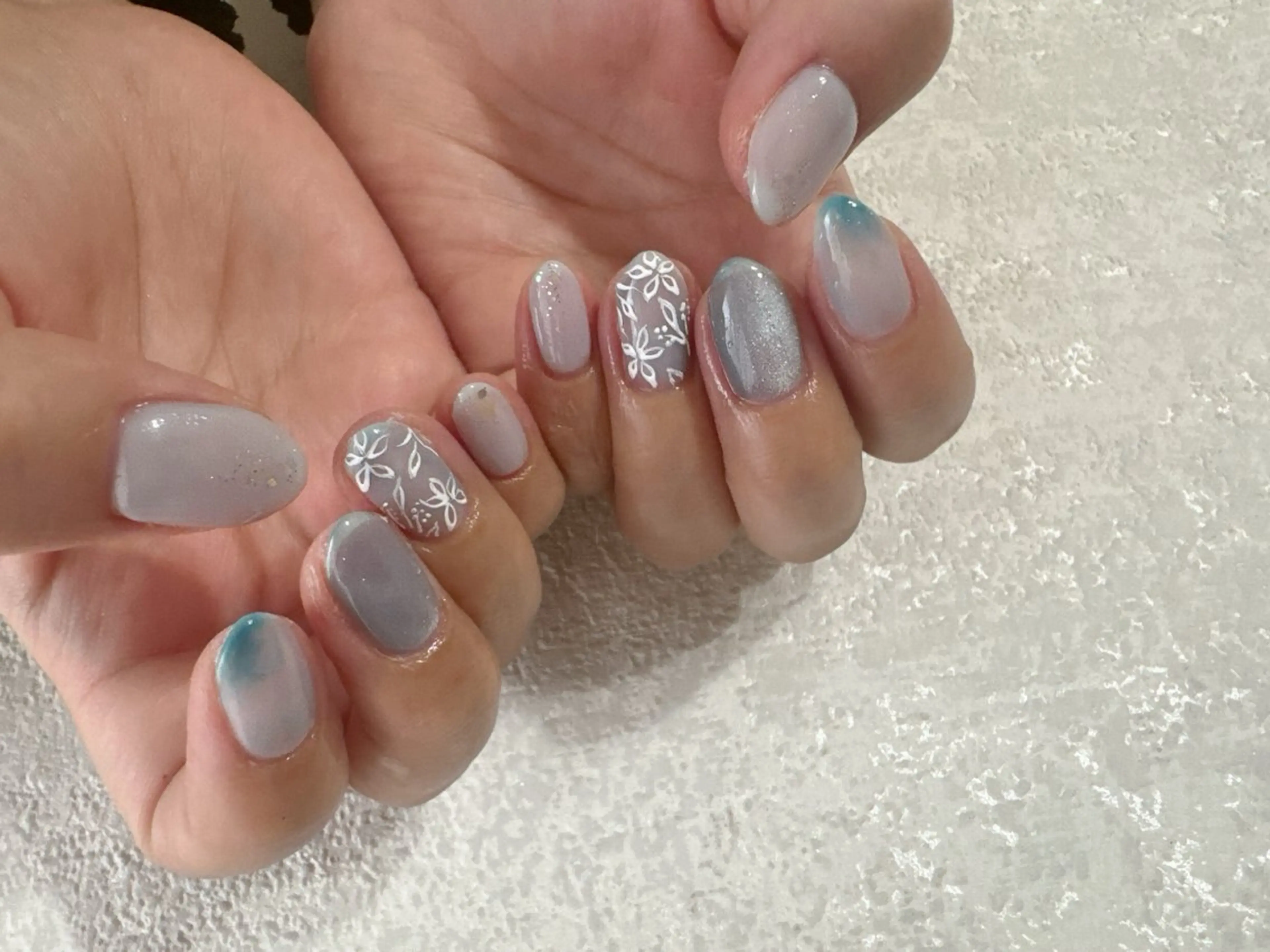 ネイル アートネイル オーロラネイル フットネイル フレンチネイル ジェルネイル kikinail 溝の口のネイルデザイン