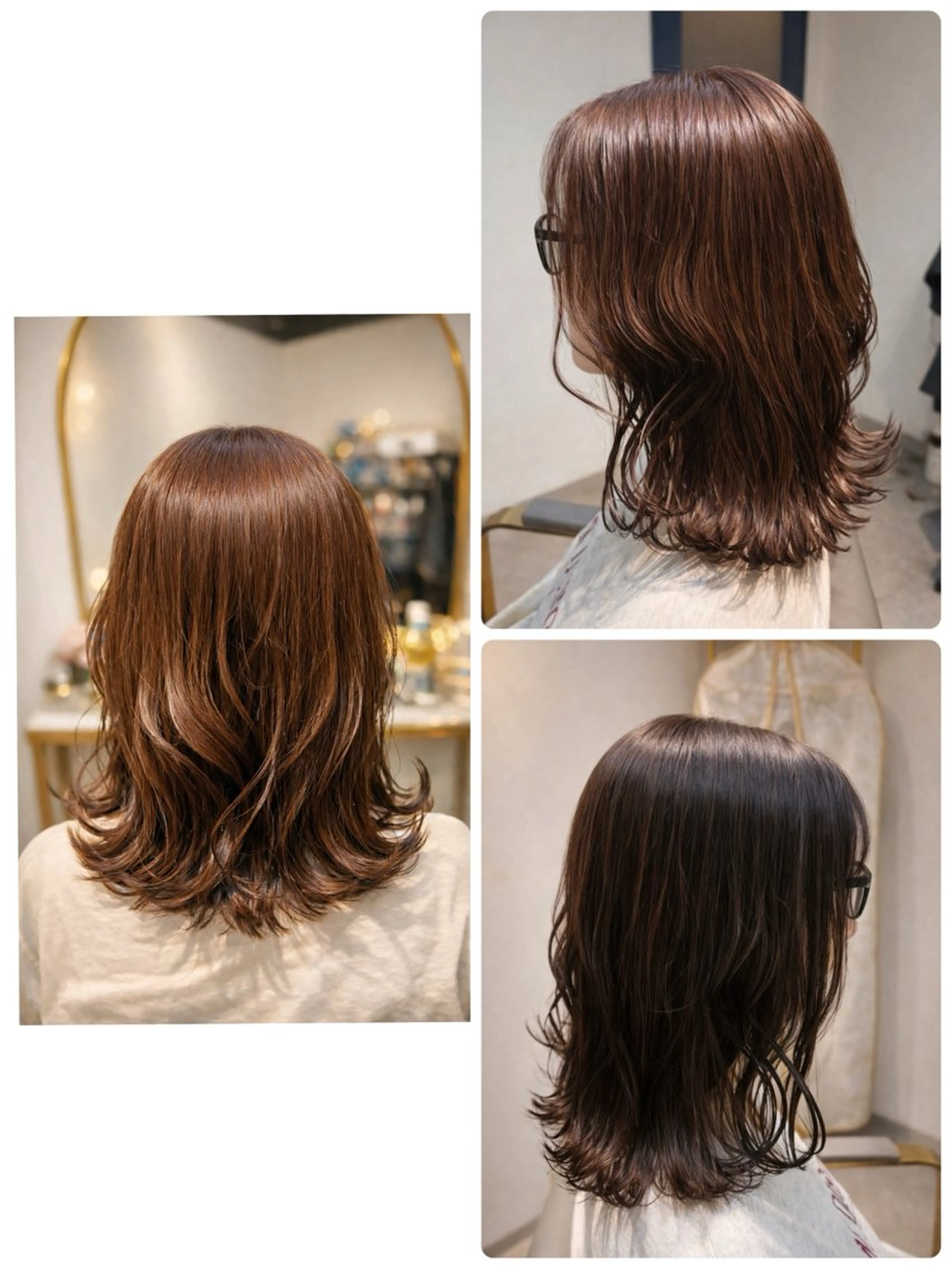 ミディアム ボブレイヤー ミディアムパーマ ボブ ハイライト 髪質改善 カット ヘアカラー トリートメント 髪質改善/縮毛矯正/ 美髪/個室/ハラのヘアスタイル