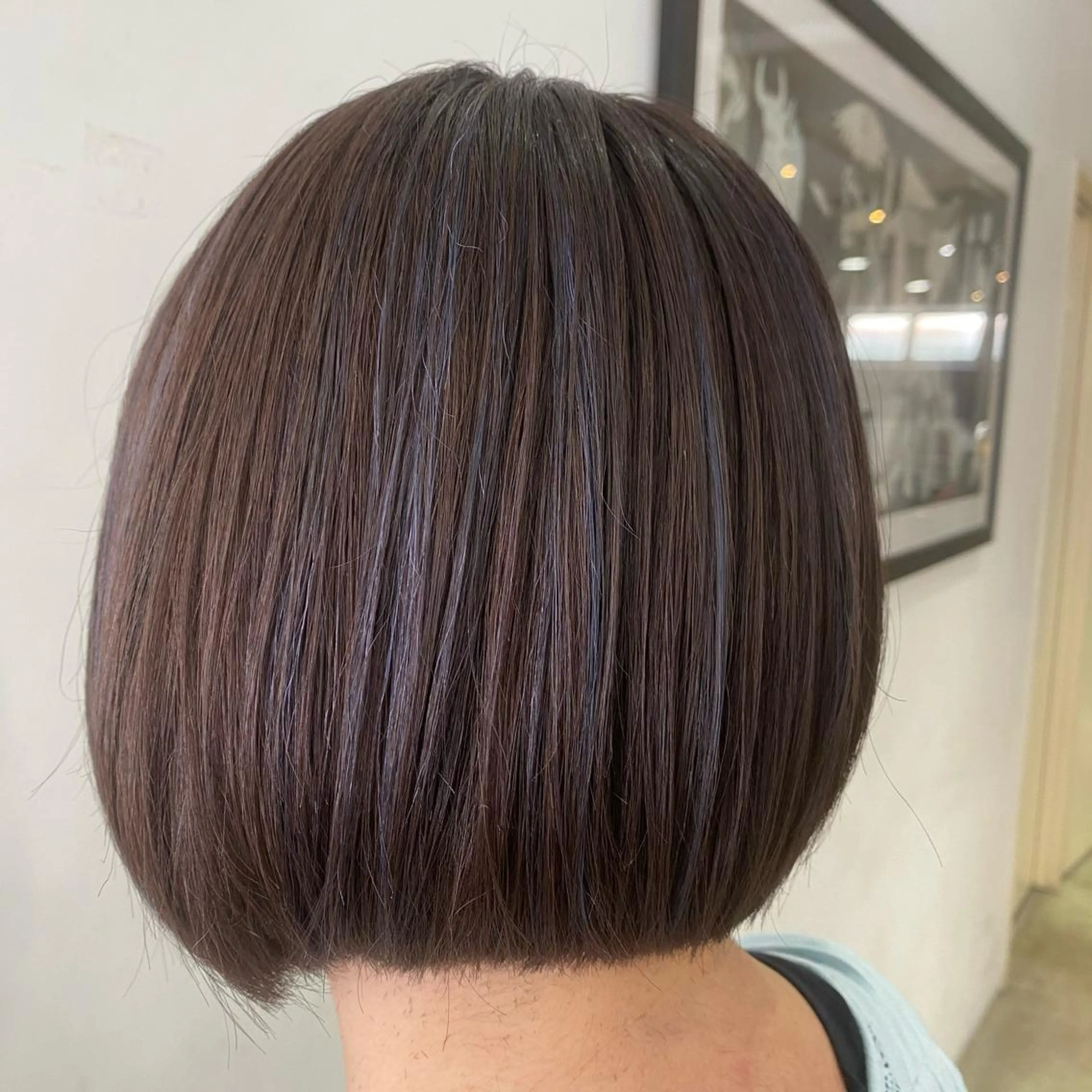 ショート カラー ブルーカラー ハイライトカラー ラベンダーカラー ボブ ハイライト 💚 nao💚のヘアスタイル