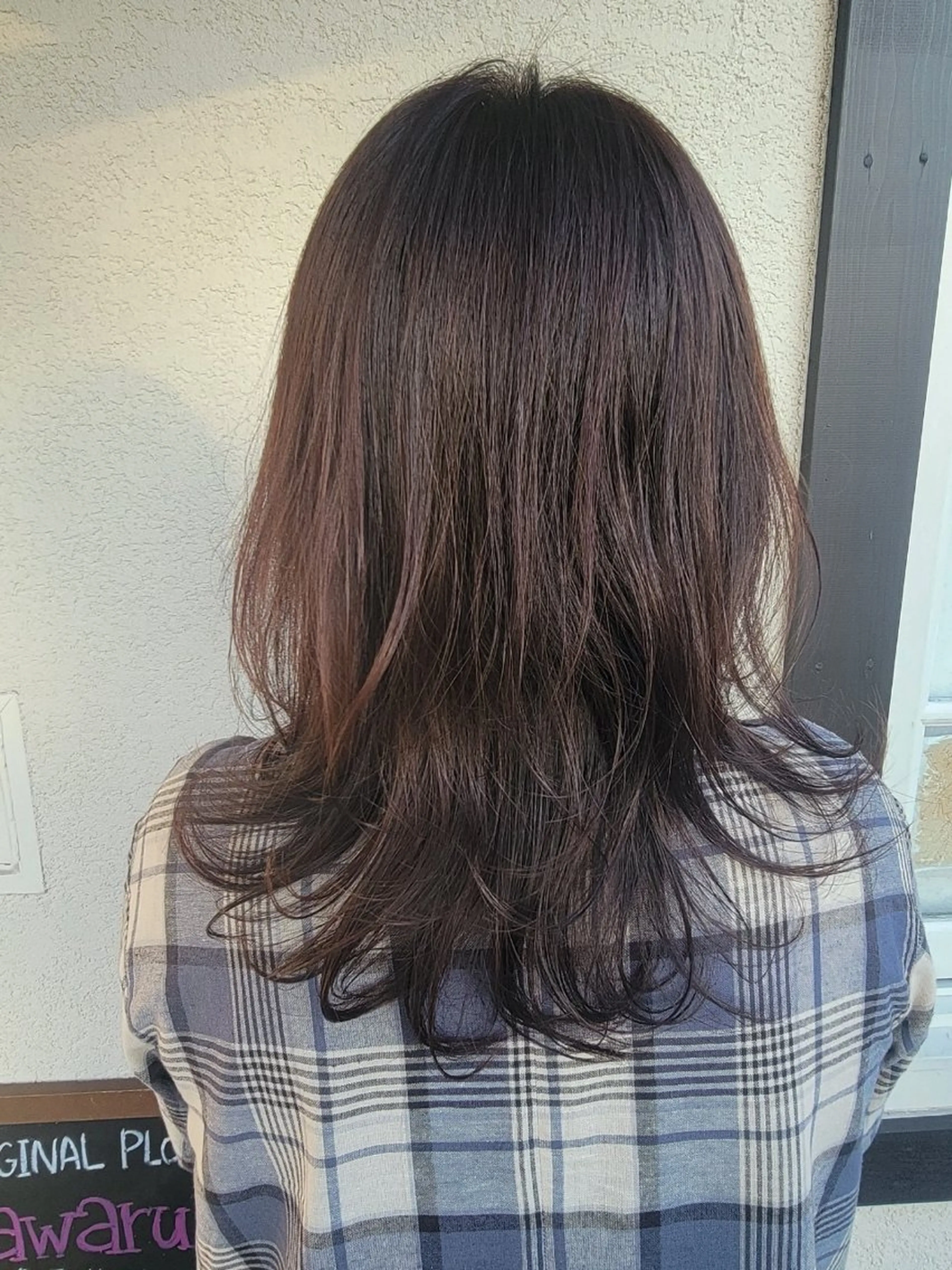 ロング パーマ カット ヘアカラー トリートメント 鈴木 結のヘアスタイル