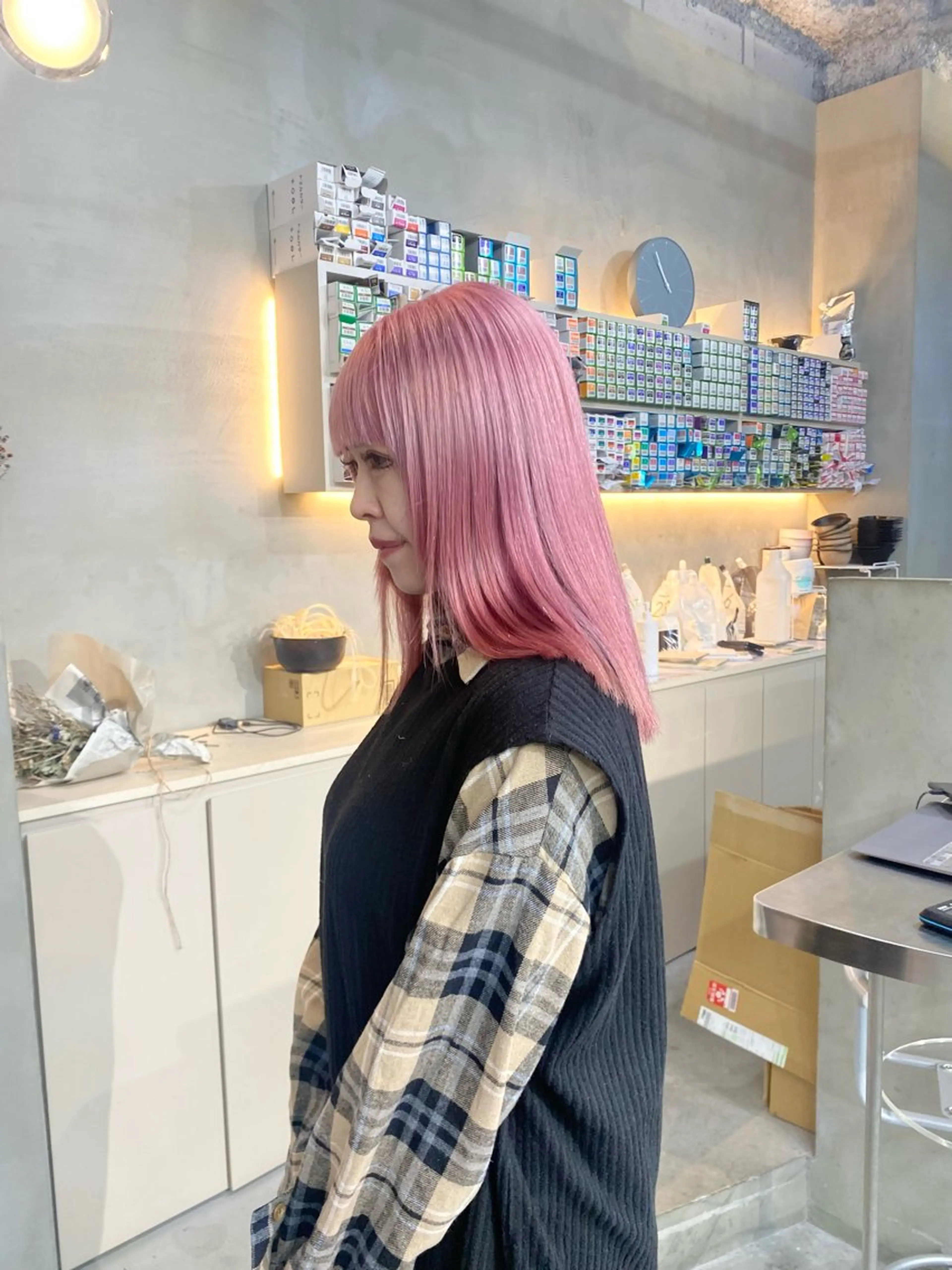 ミディアム カラー ヘアカラー 前橋 姫奈のヘアスタイル