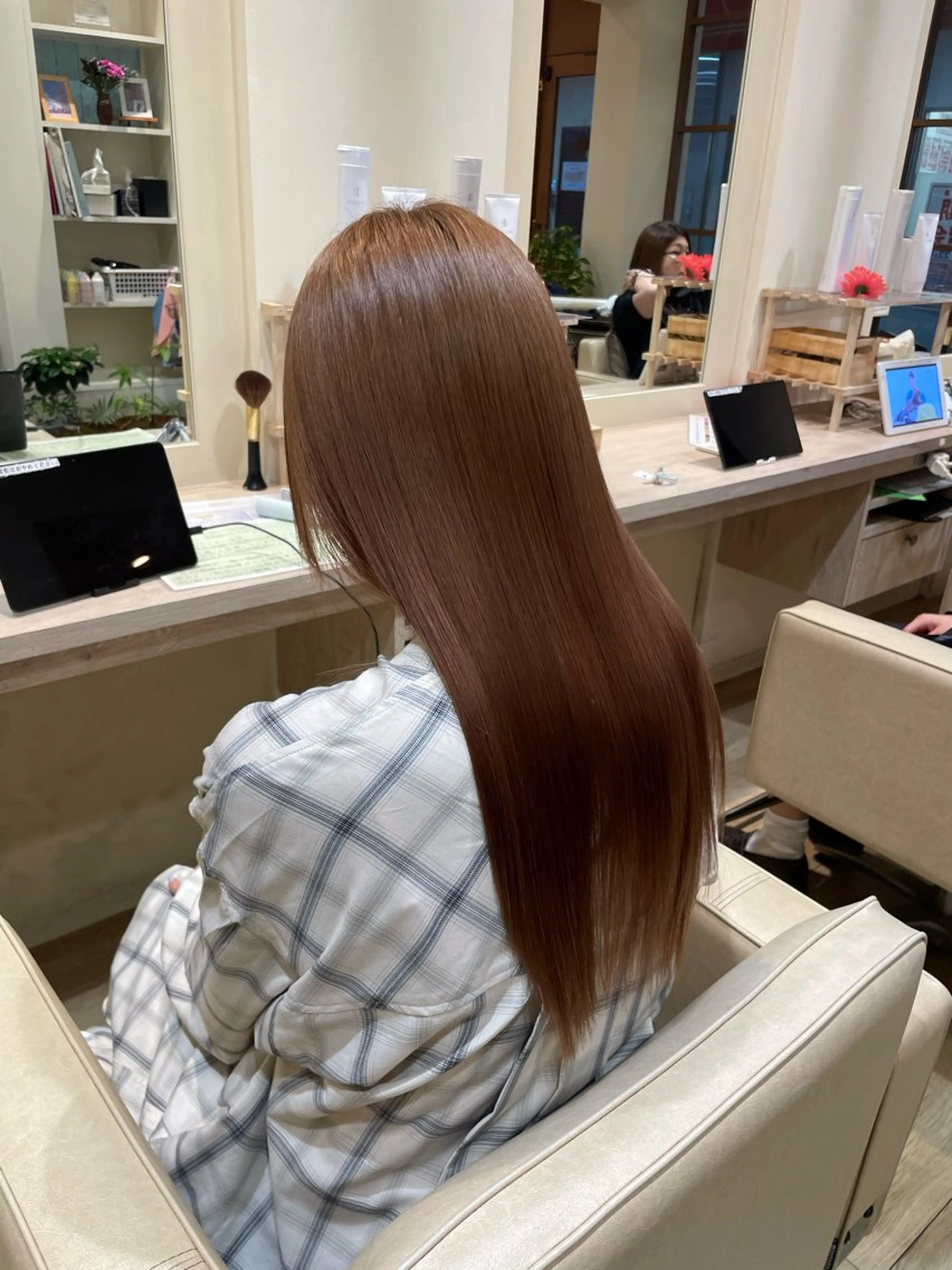 ロング カラー 髪質改善 トリートメント 酸性ストレート 縮毛矯正 トリートメント 髪質改善/Bloss om🌷高橋沙衣のヘアスタイル