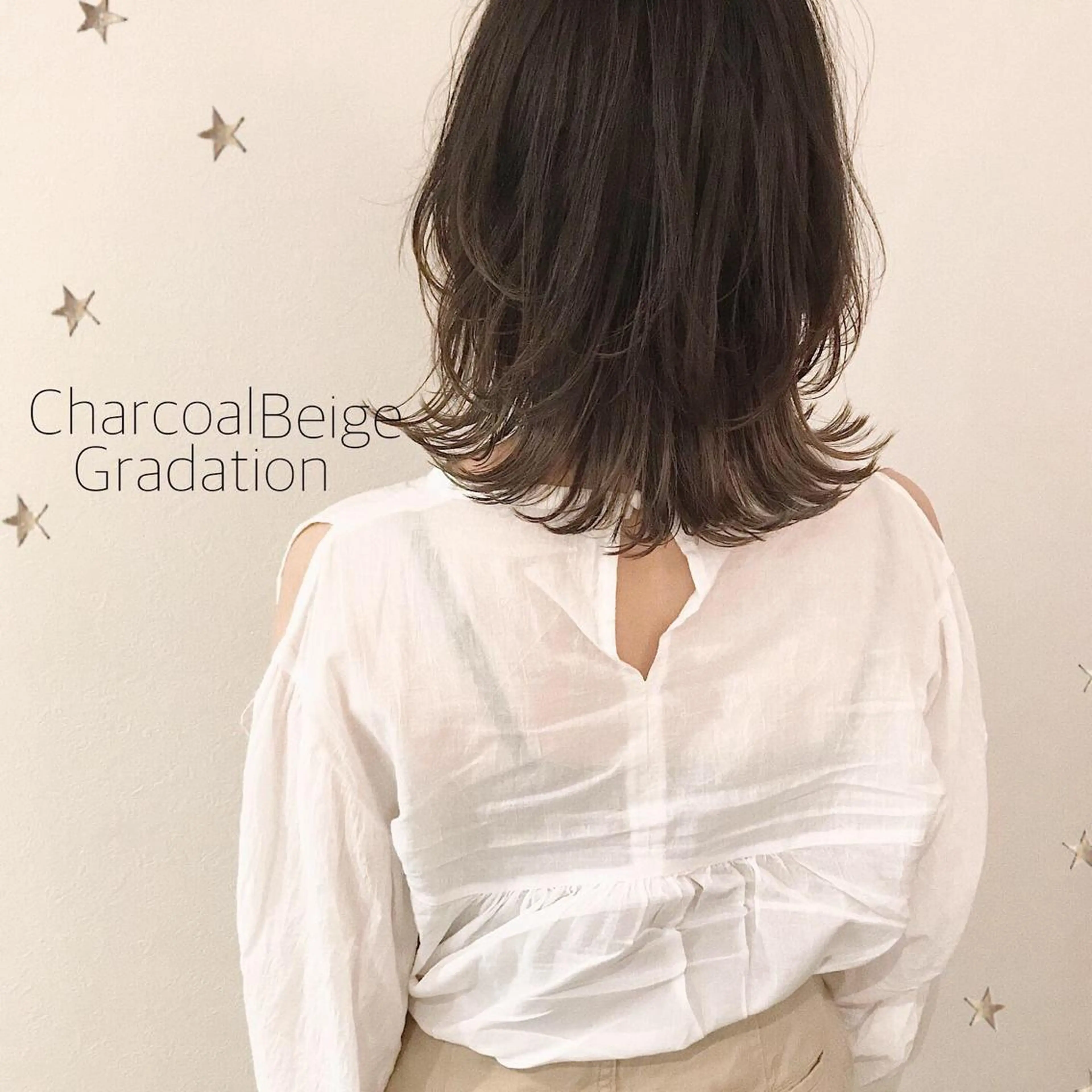 ミディアム カラー 市川 千夏のヘアスタイル