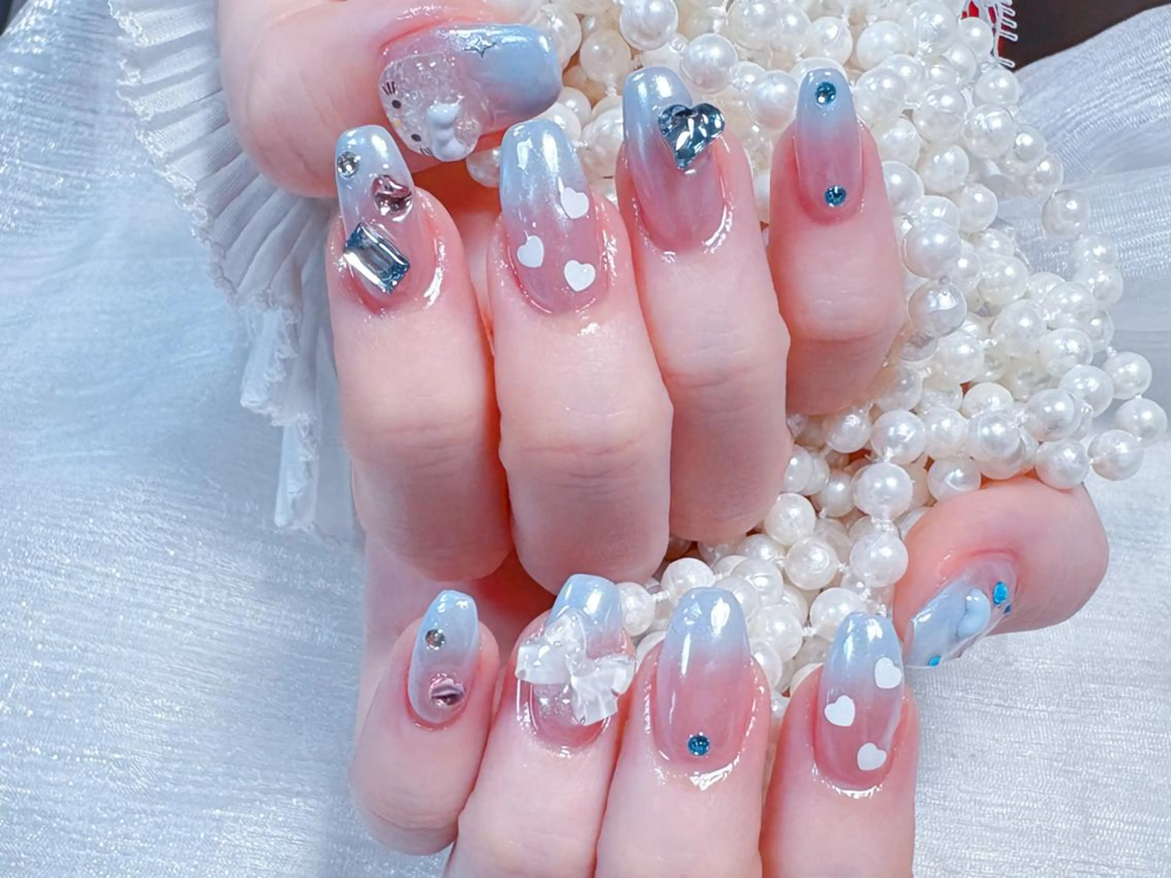 ネイル ハンドネイル 🎀鈴音🎀 ワンホンネイルのネイルデザイン