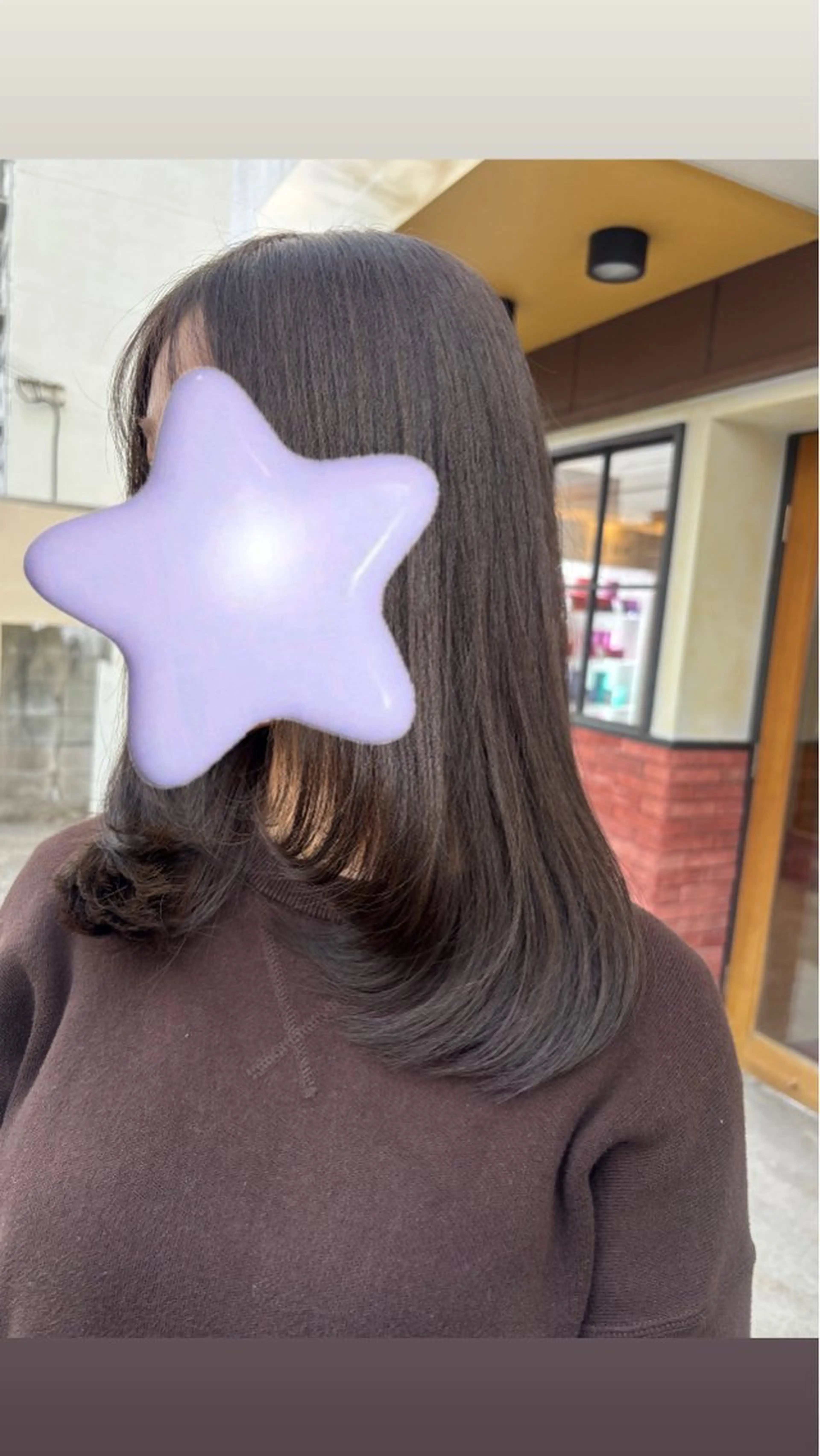 【伸ばしてる方向けメンテナンスカット✂️】透明感ワンカラー+クイックトリートメント+カットの写真