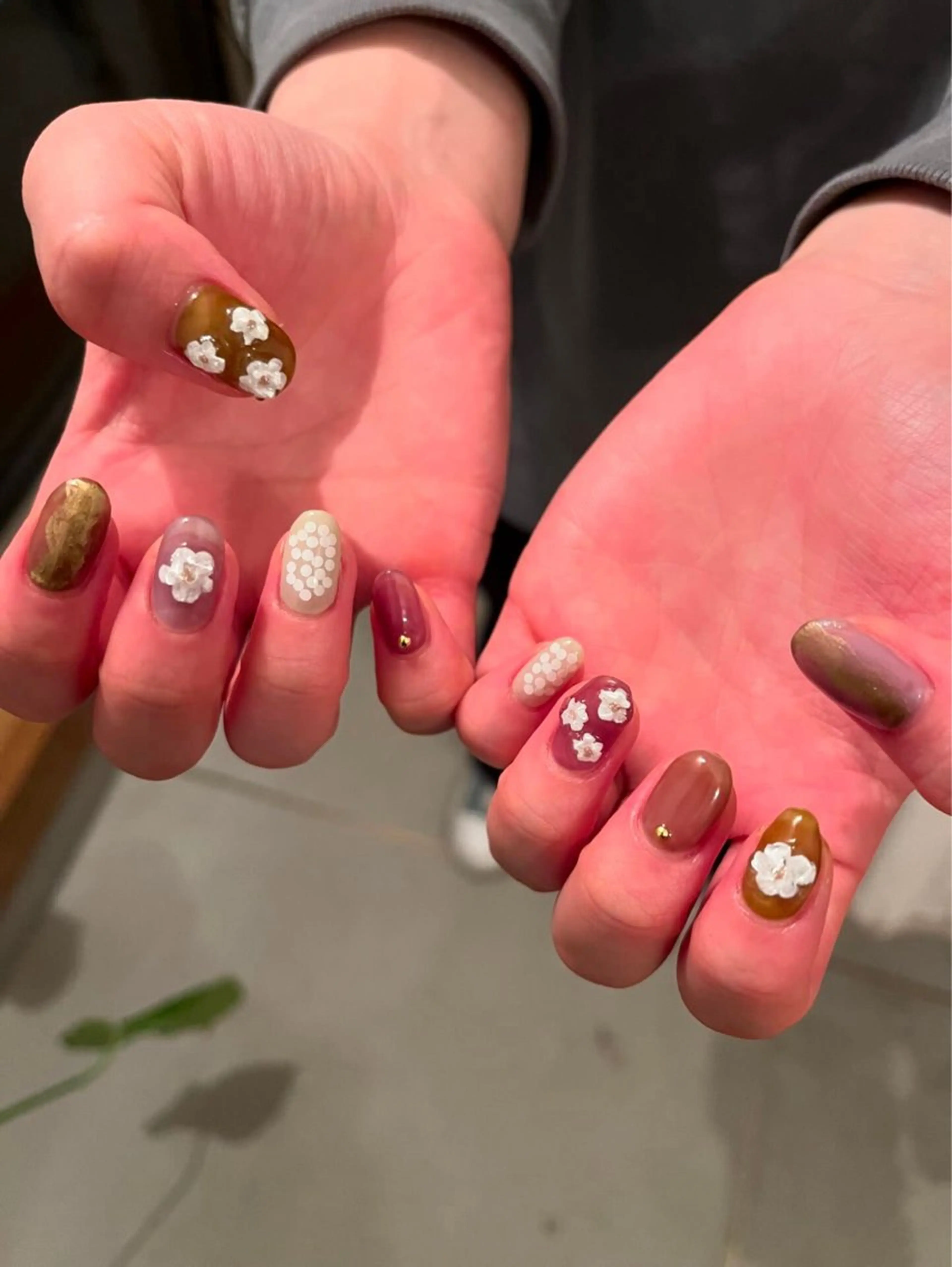 ネイル フラワーネイル ニュアンスネイル K Aのネイルデザイン