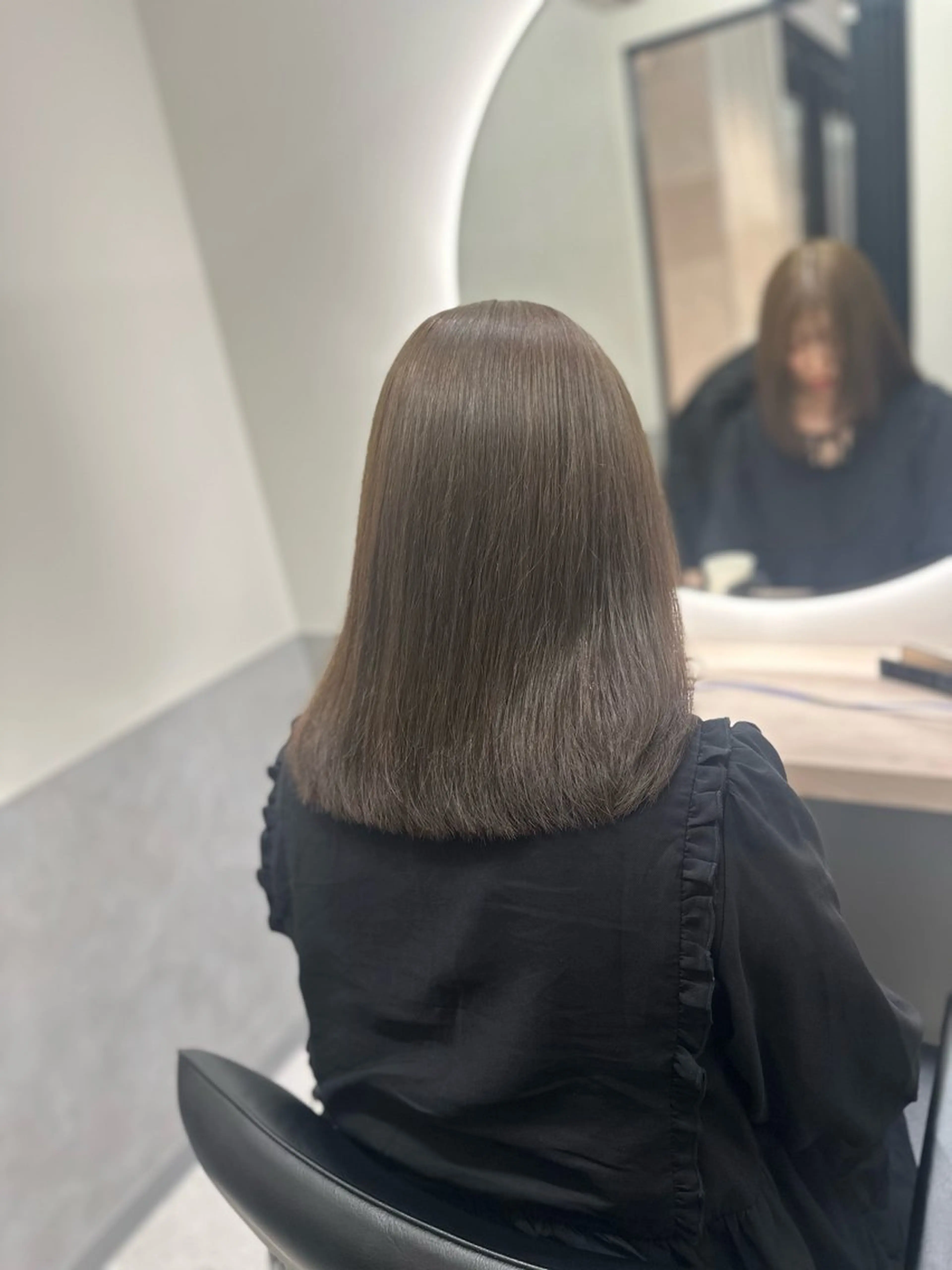 ミディアム カラー ヘアアレンジ ヘアカラー トリートメント ヘアセット ダブルカラー｜ なおき｜池袋美容師のヘアスタイル