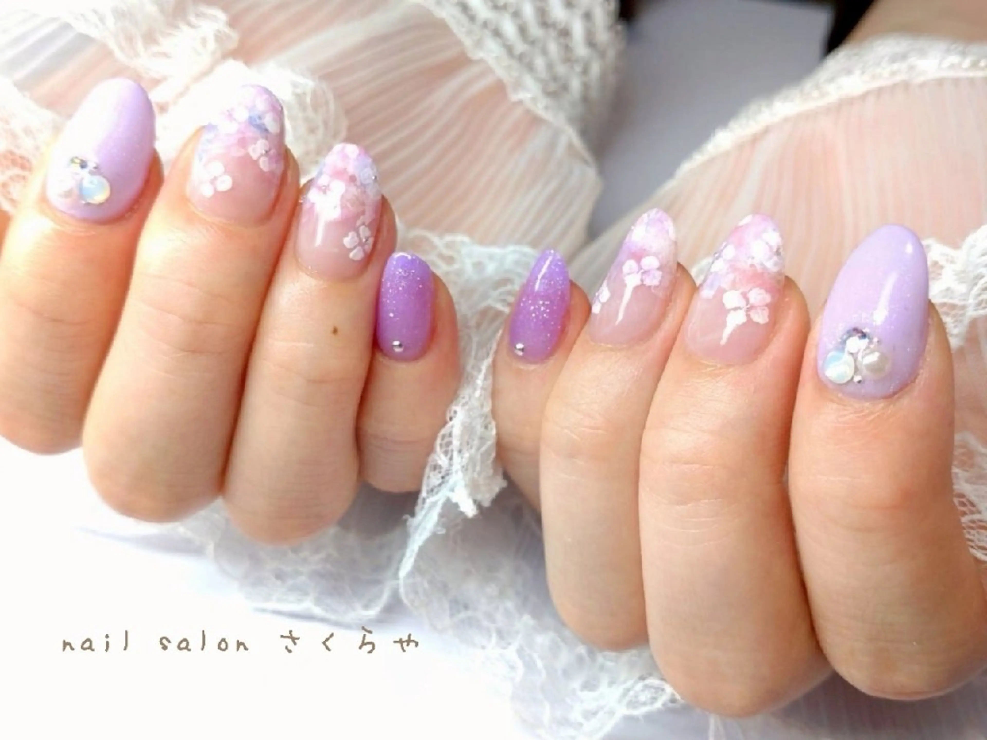 ネイル ジェルネイル ニュアンスネイル パラジェル 夏ネイル さくらや❤ パラジェル使用のネイルデザイン