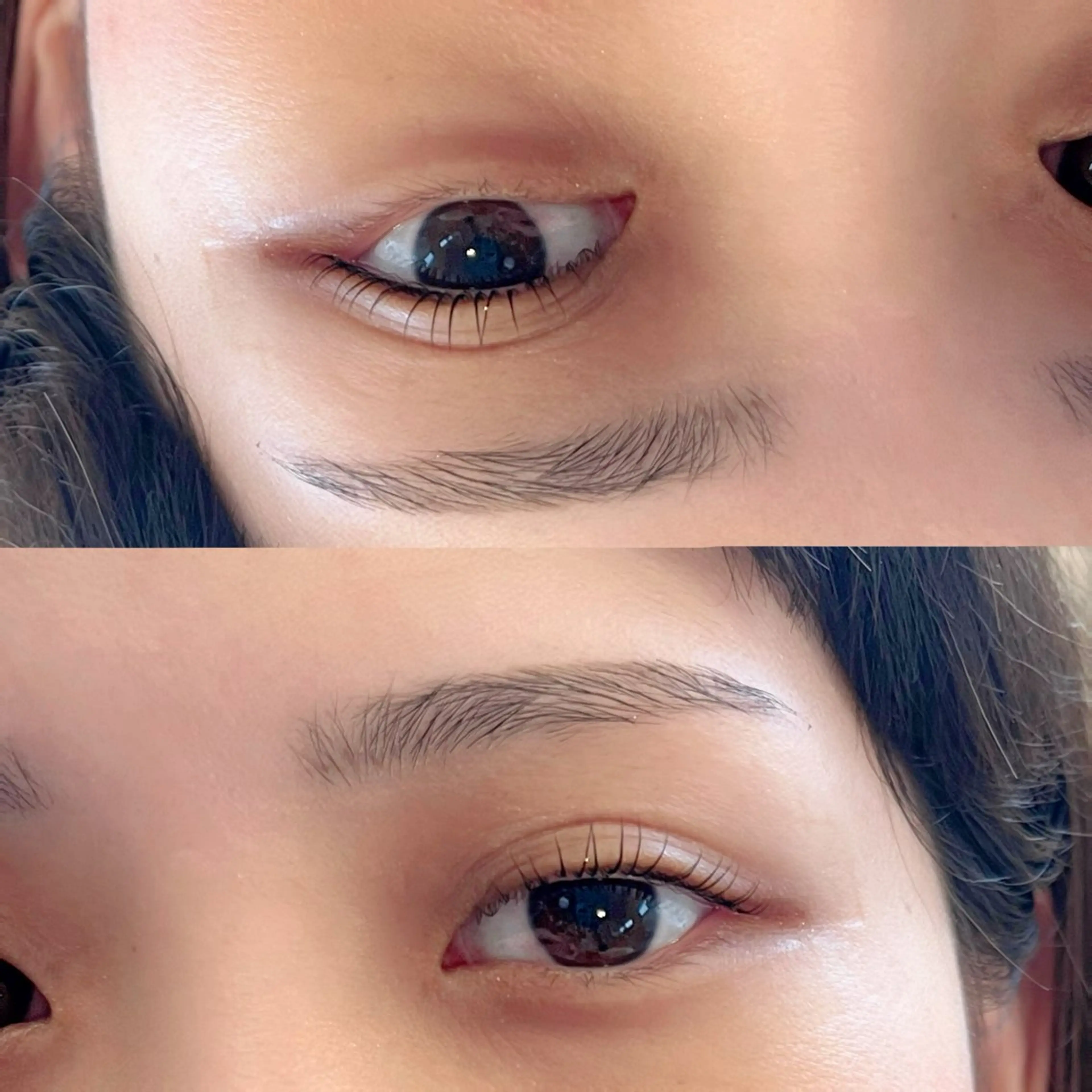 のびるまつげパーマ×眉スタイリングの写真