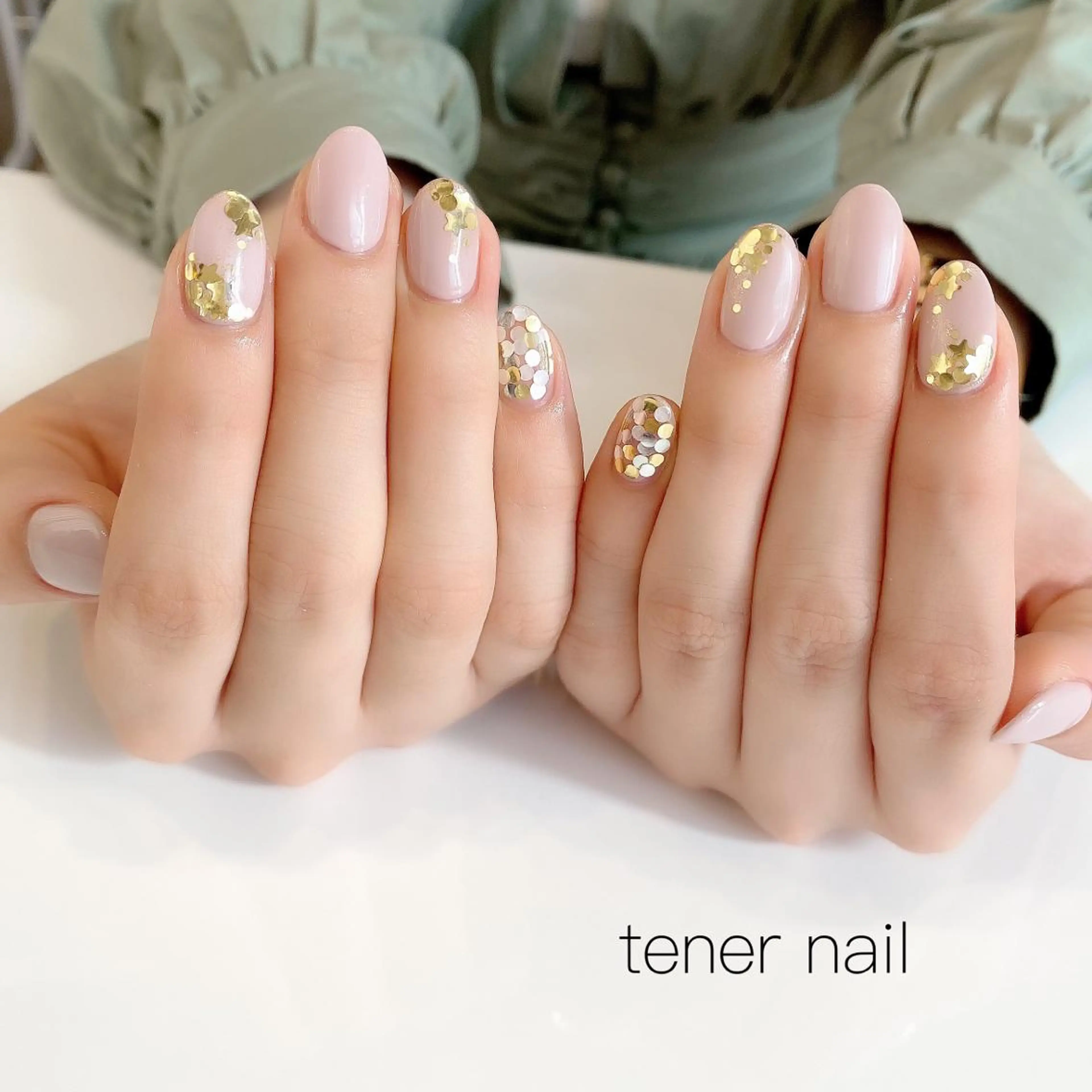 ネイル キラキラネイル ピンク テネルネイル tener nailのネイルデザイン