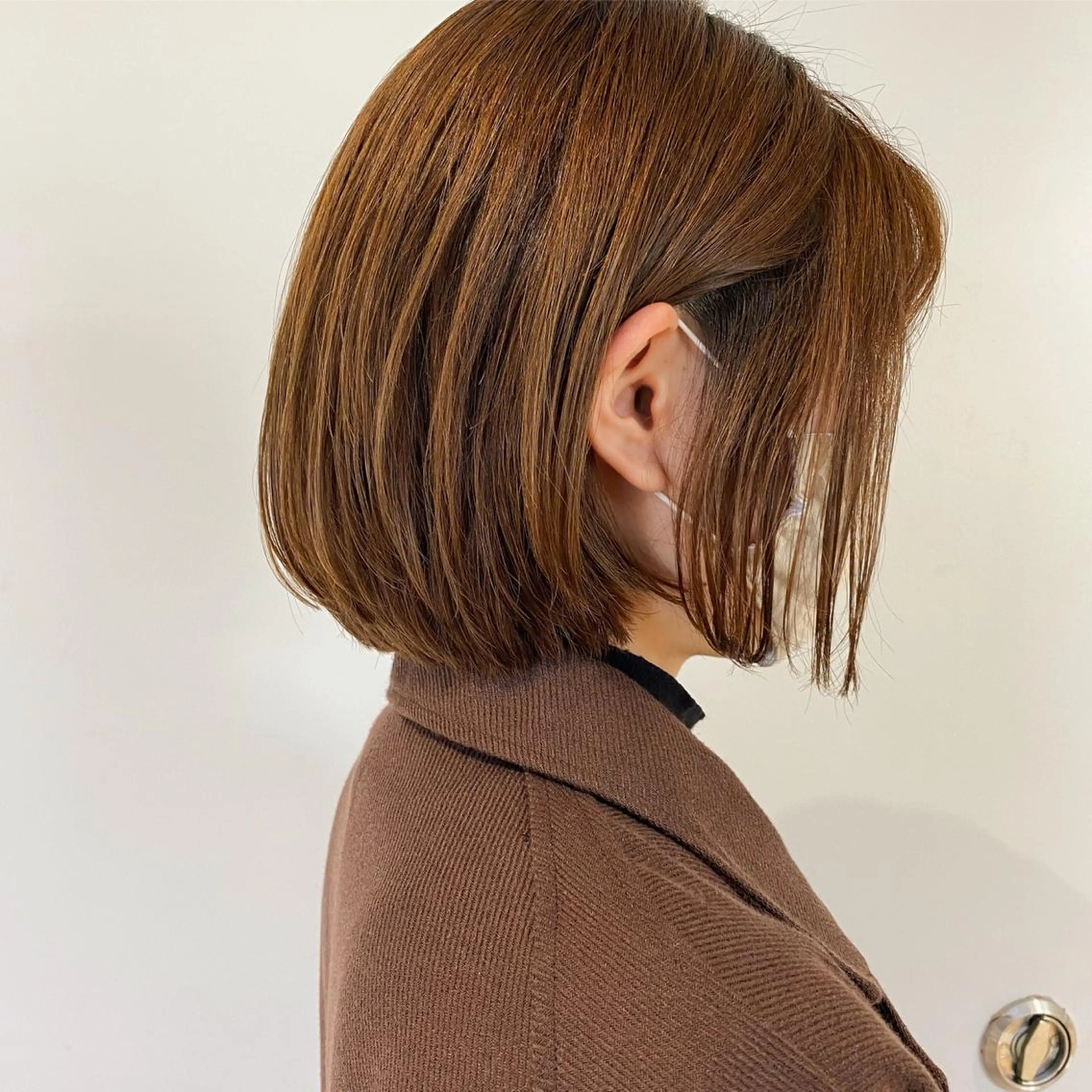 ショート カラー ベージュカラー ブラウンカラー ブラウンベージュ ボブ ボブ/salut町田 🧡kanaのヘアスタイル