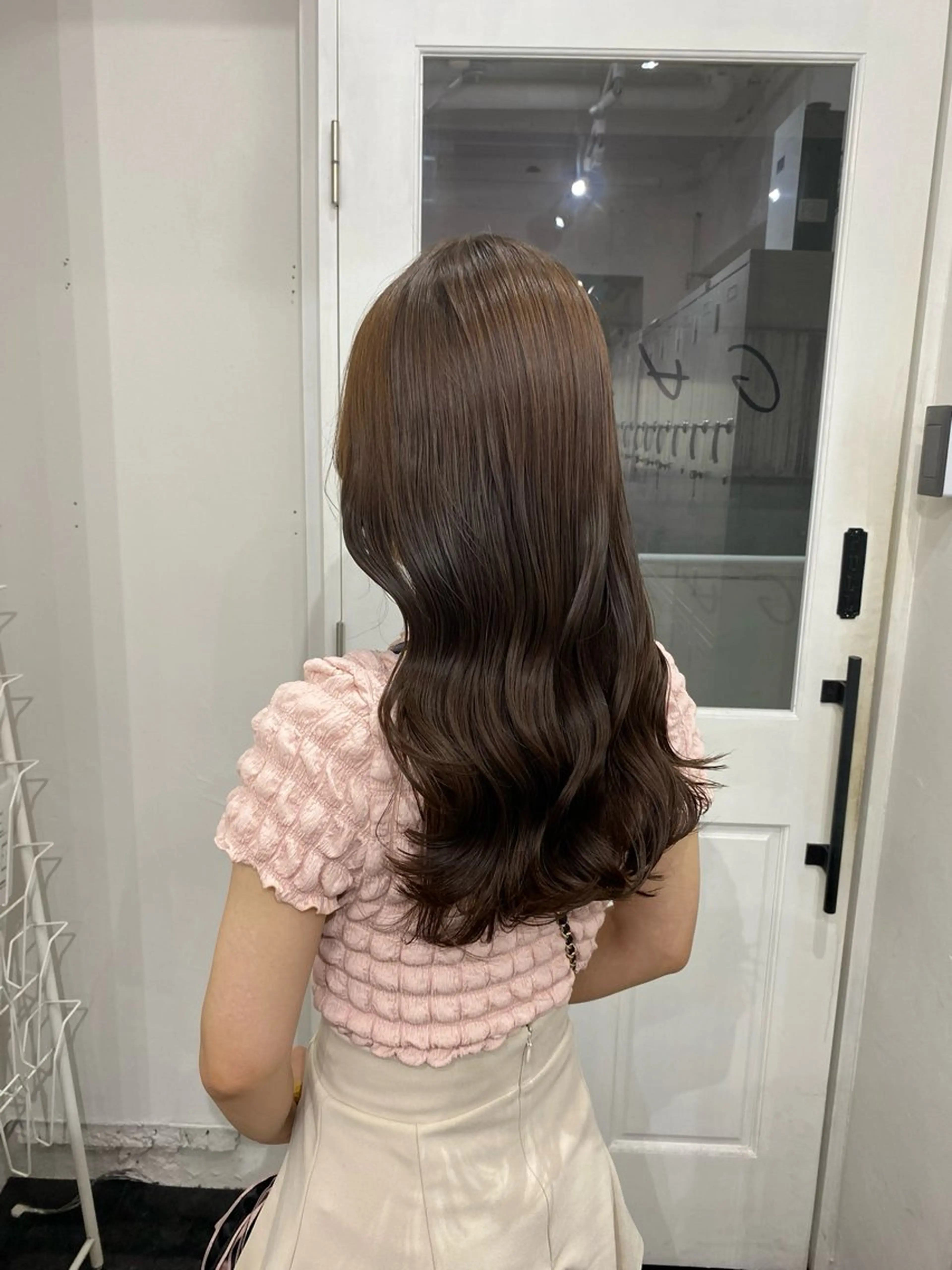 カラー ブリーチ ブラウンカラー ダブルカラー ブリーチなしカラー 楓🦋韓国系レイヤー / 透明感カラー🤍のヘアスタイル