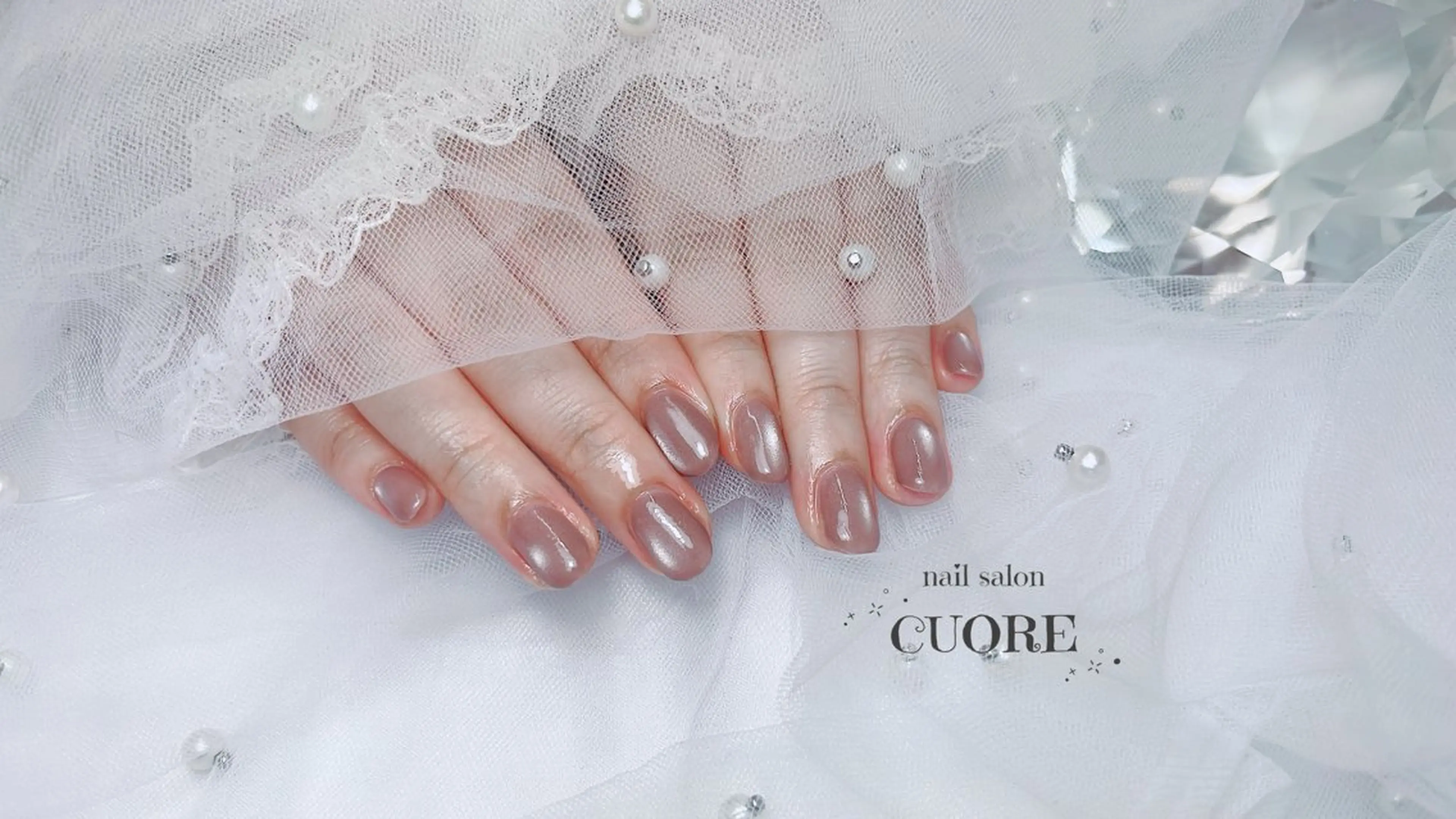 ネイル マグネットネイル ワンカラーネイル nail salon CUOREのネイルデザイン