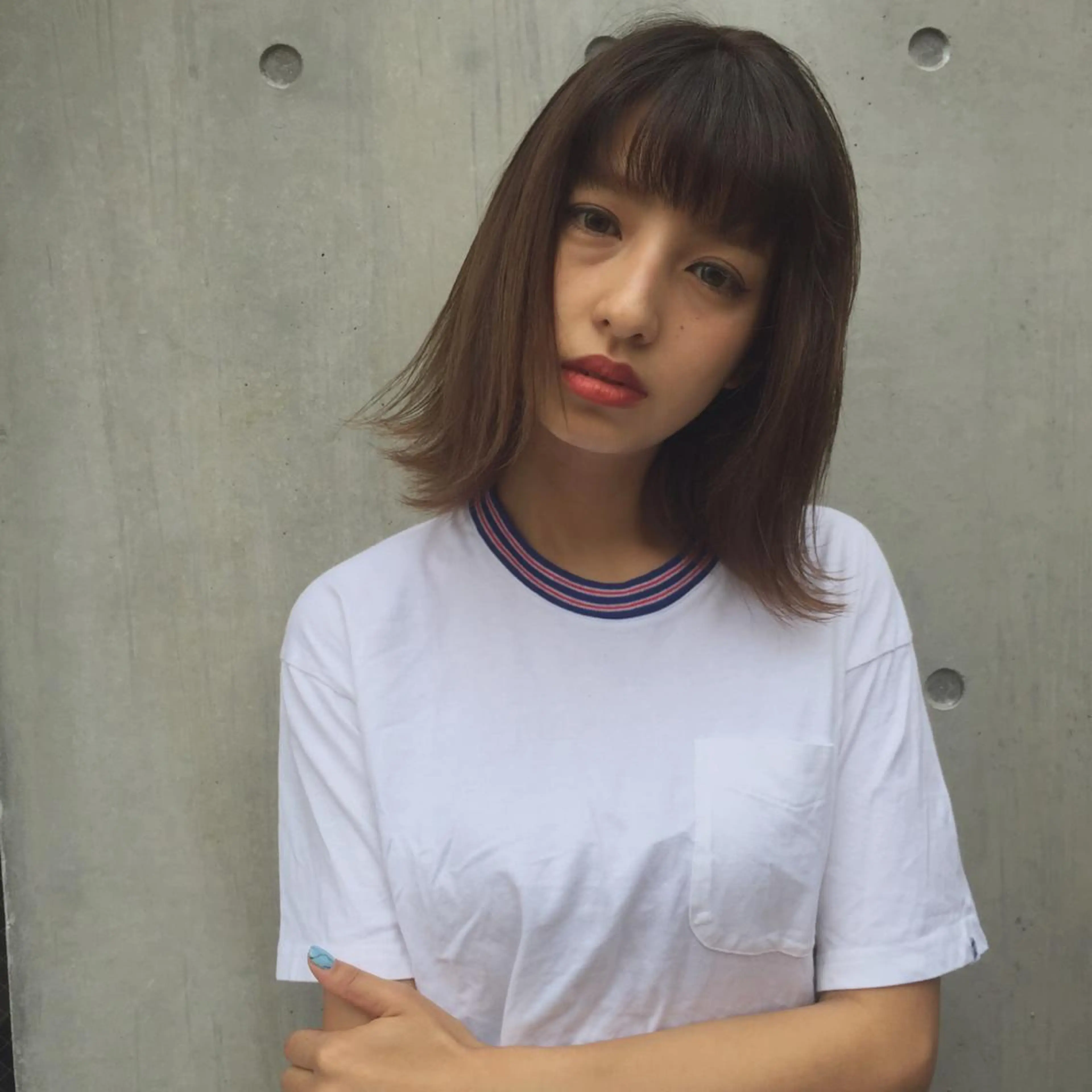 ショート ミディアム カラー 外ハネヘア コジマ ダイスケのヘアスタイル