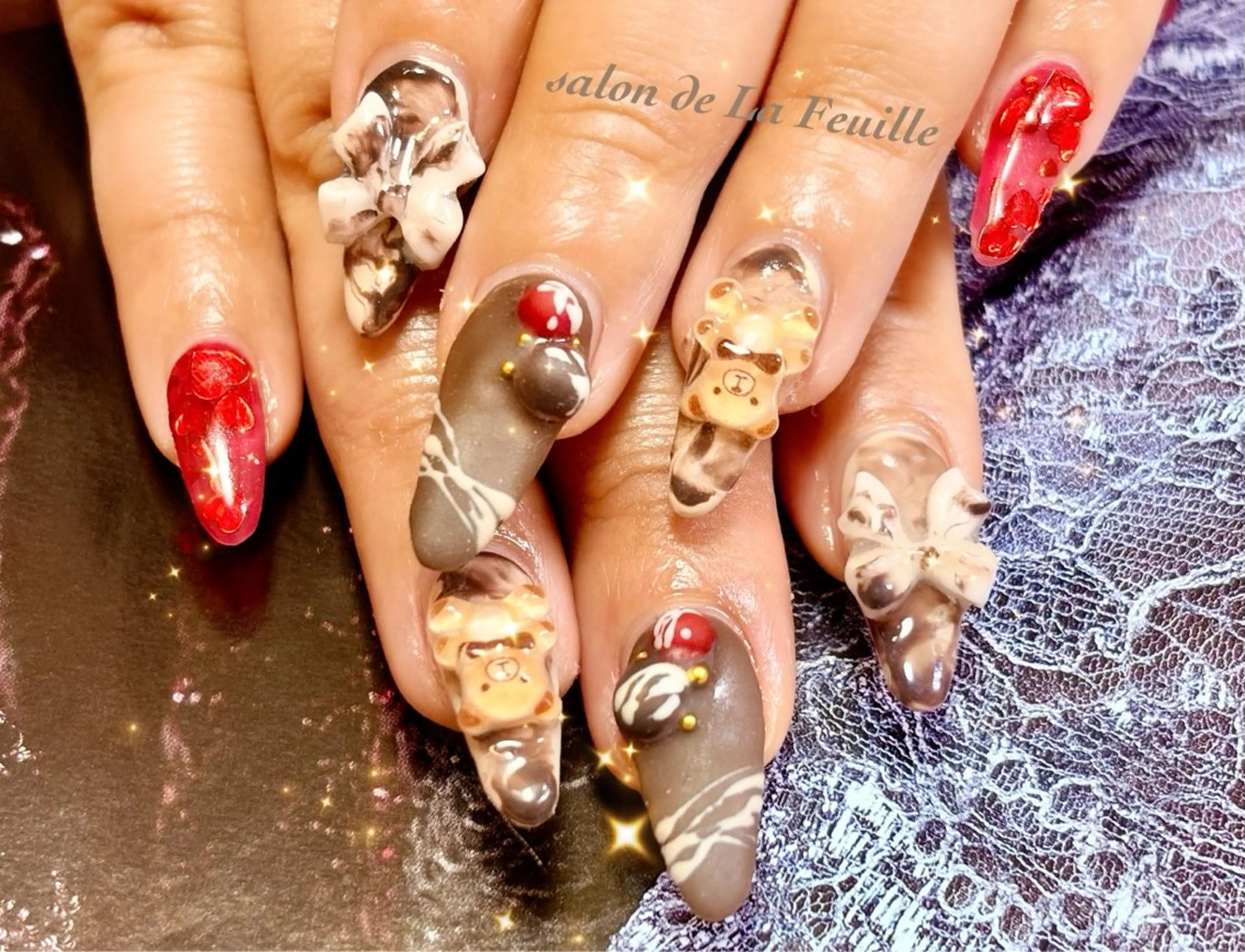 セミロング サロンドラフィーユ LAFEUILLEのネイルデザイン