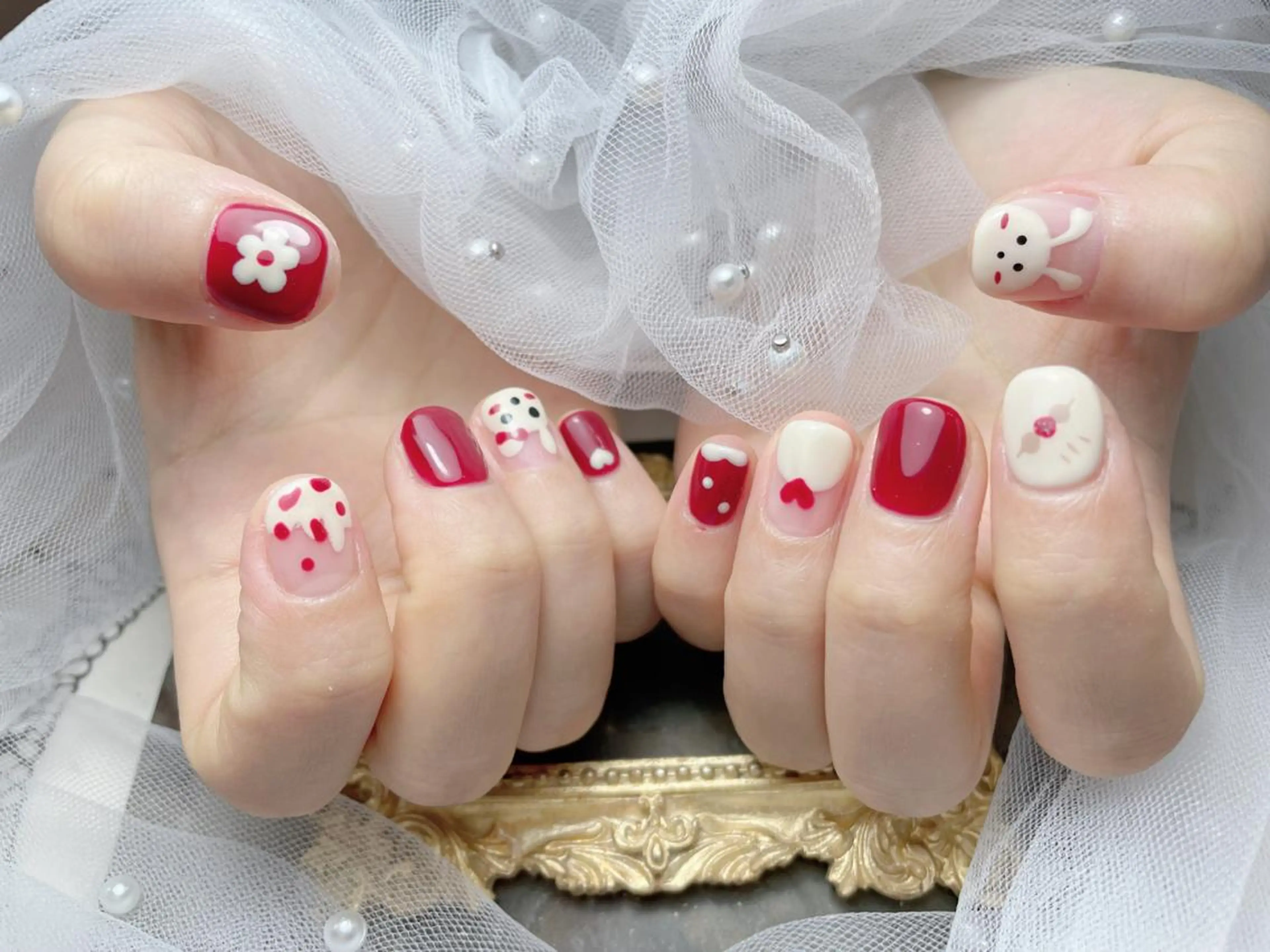 ネイル 持ち込み マジック ミラーのネイルデザイン