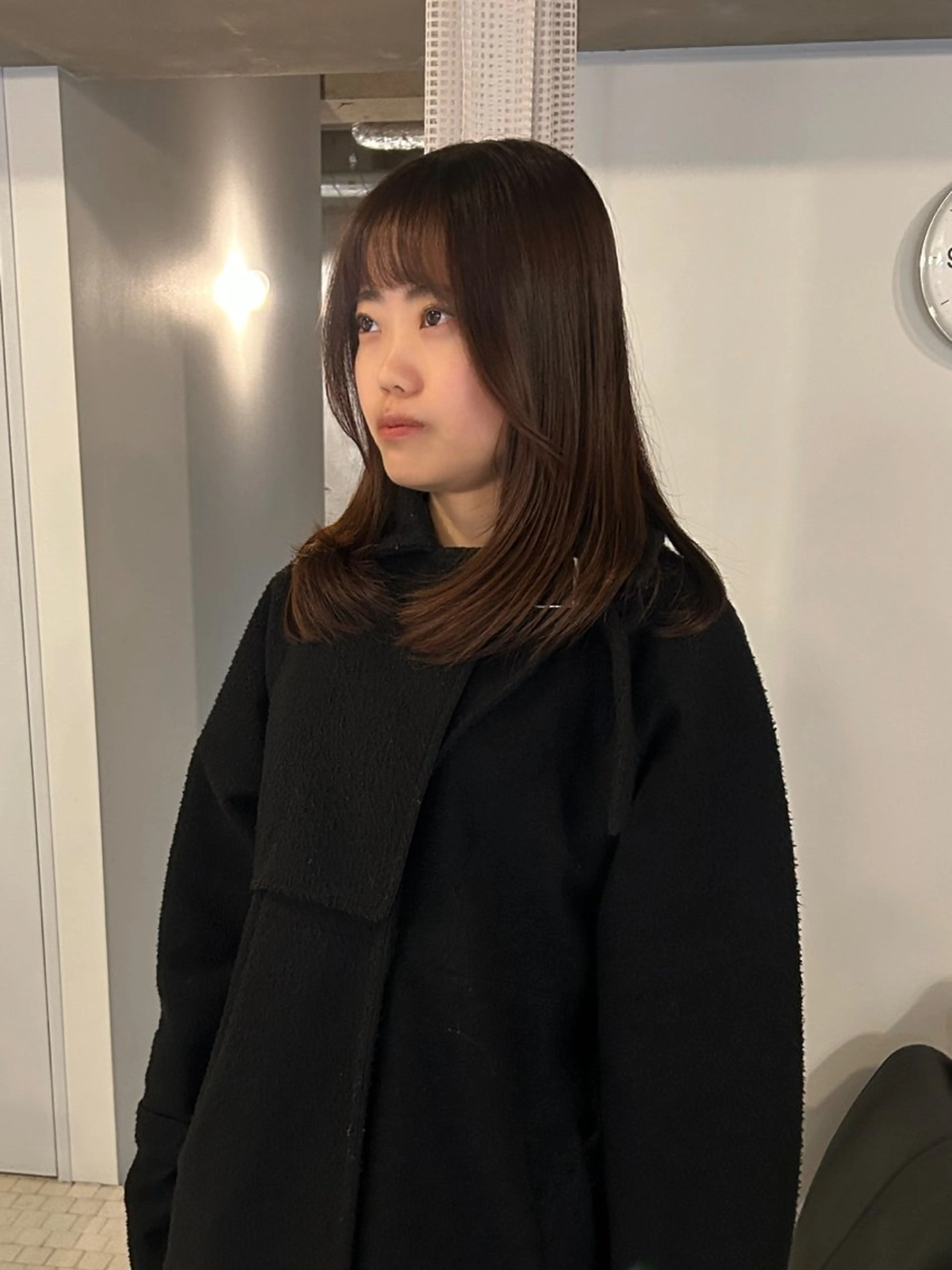 ミディアム カット 小野 明日香のヘアスタイル