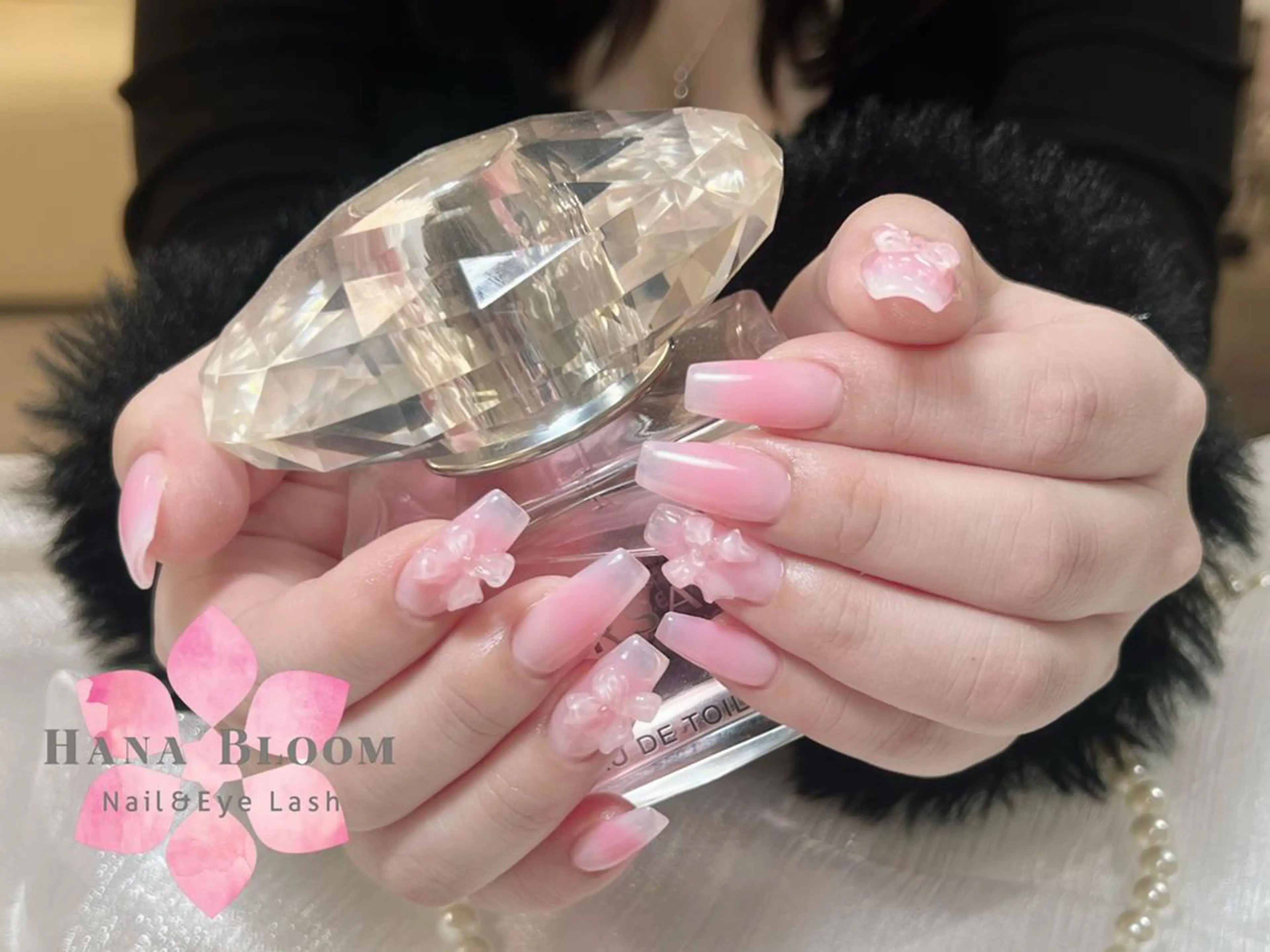 ネイル 長さ出し フレンチネイル ジェルネイル マグネットネイル ミラーネイル ハンドネイル ハンドケア Hana Bloom Nail Salonのネイルデザイン
