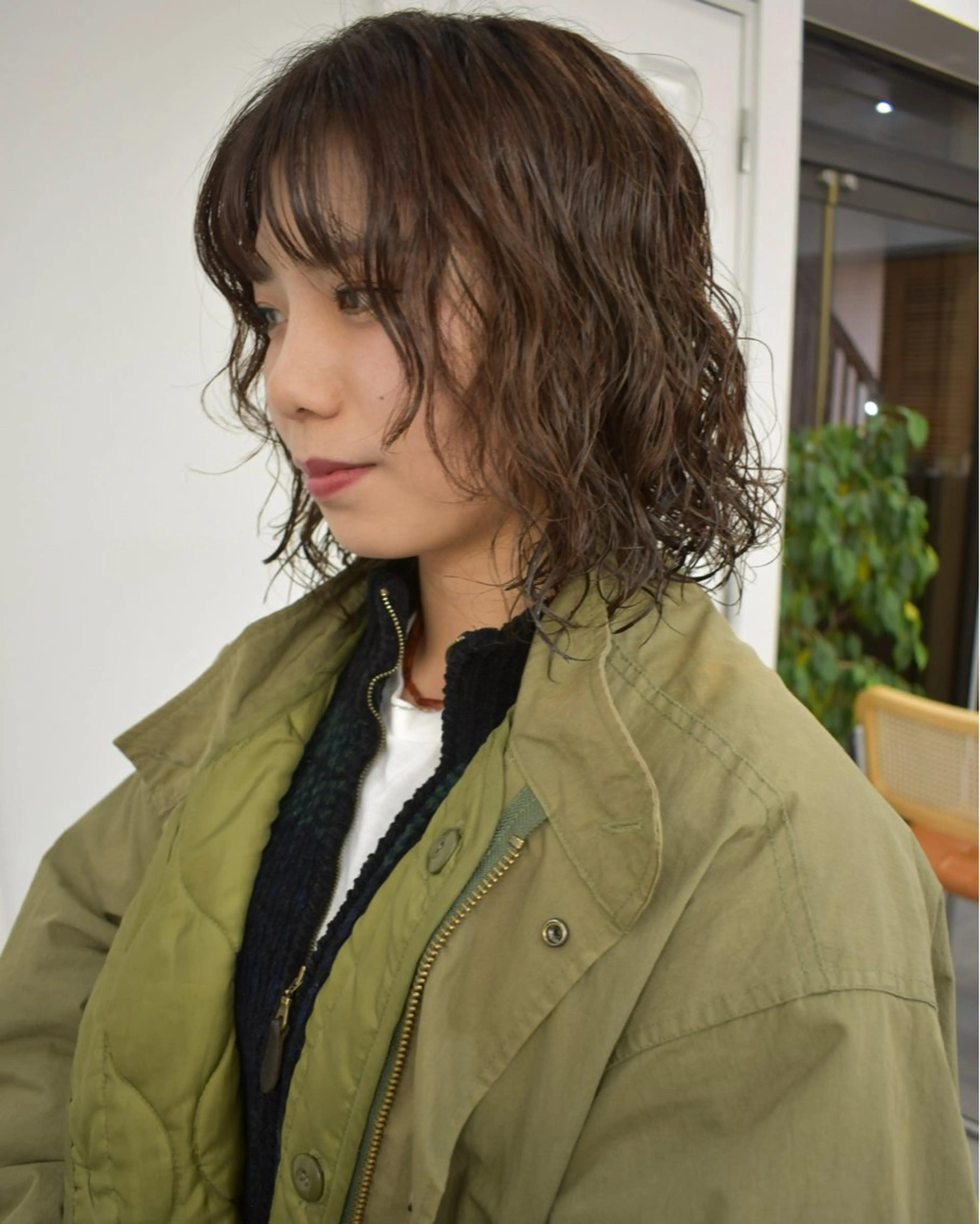 ミディアム カラー カット ヘアカラー トリートメント レイヤーボブ/ 艶カラー/サナ🌼のヘアスタイル