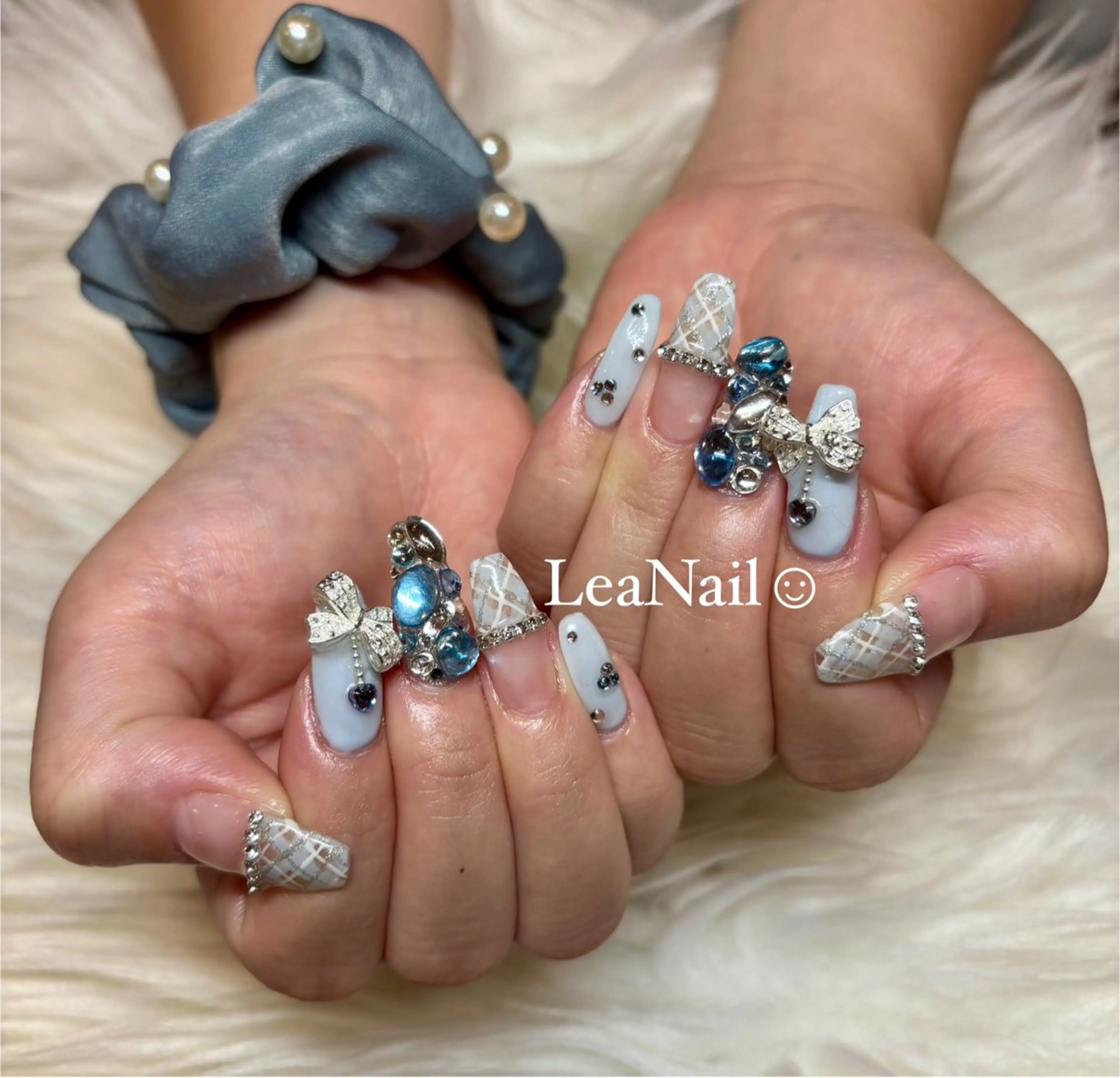 ネイル 水色 Lea Nailのネイルデザイン
