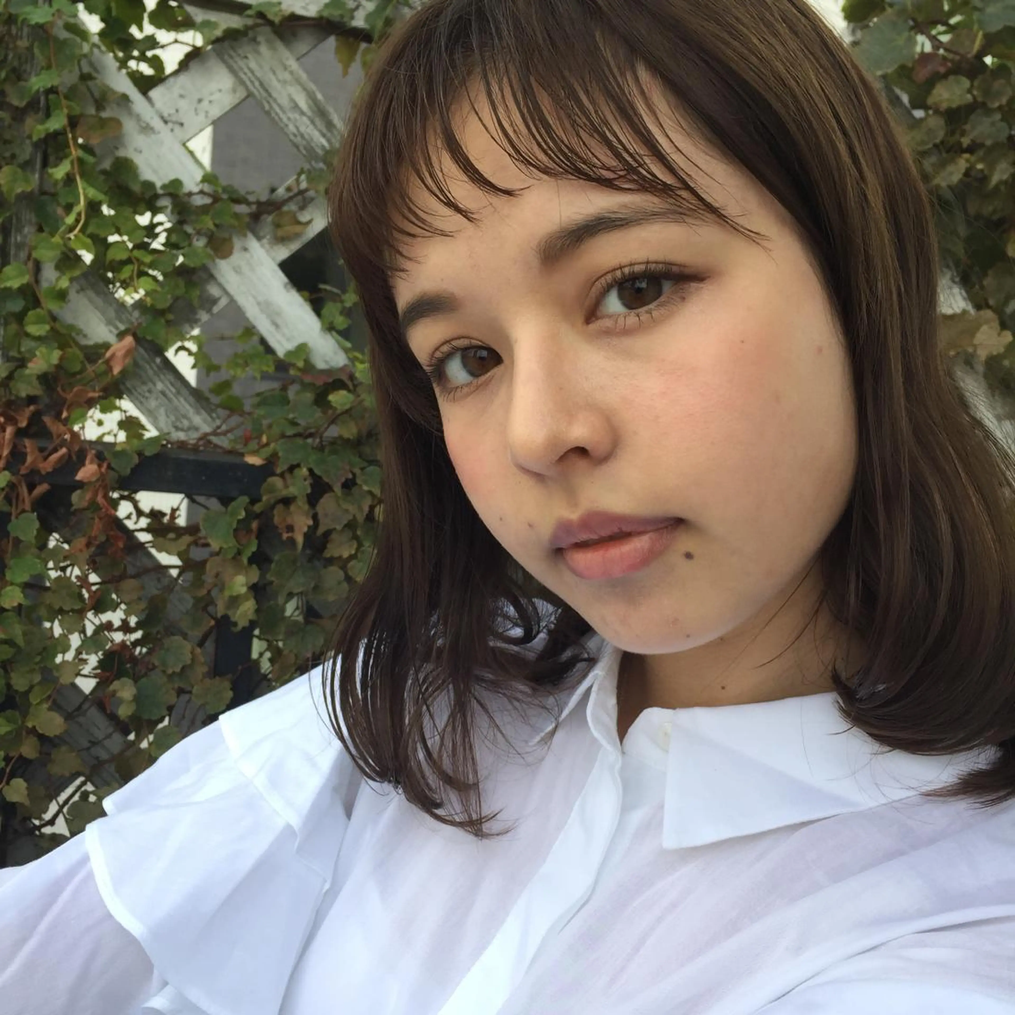 ミディアム 切りっぱなしボブ ミディアムパーマ アッシュ ボブ 外国人風カラー ショート職人 美容師【KENTA】のヘアスタイル