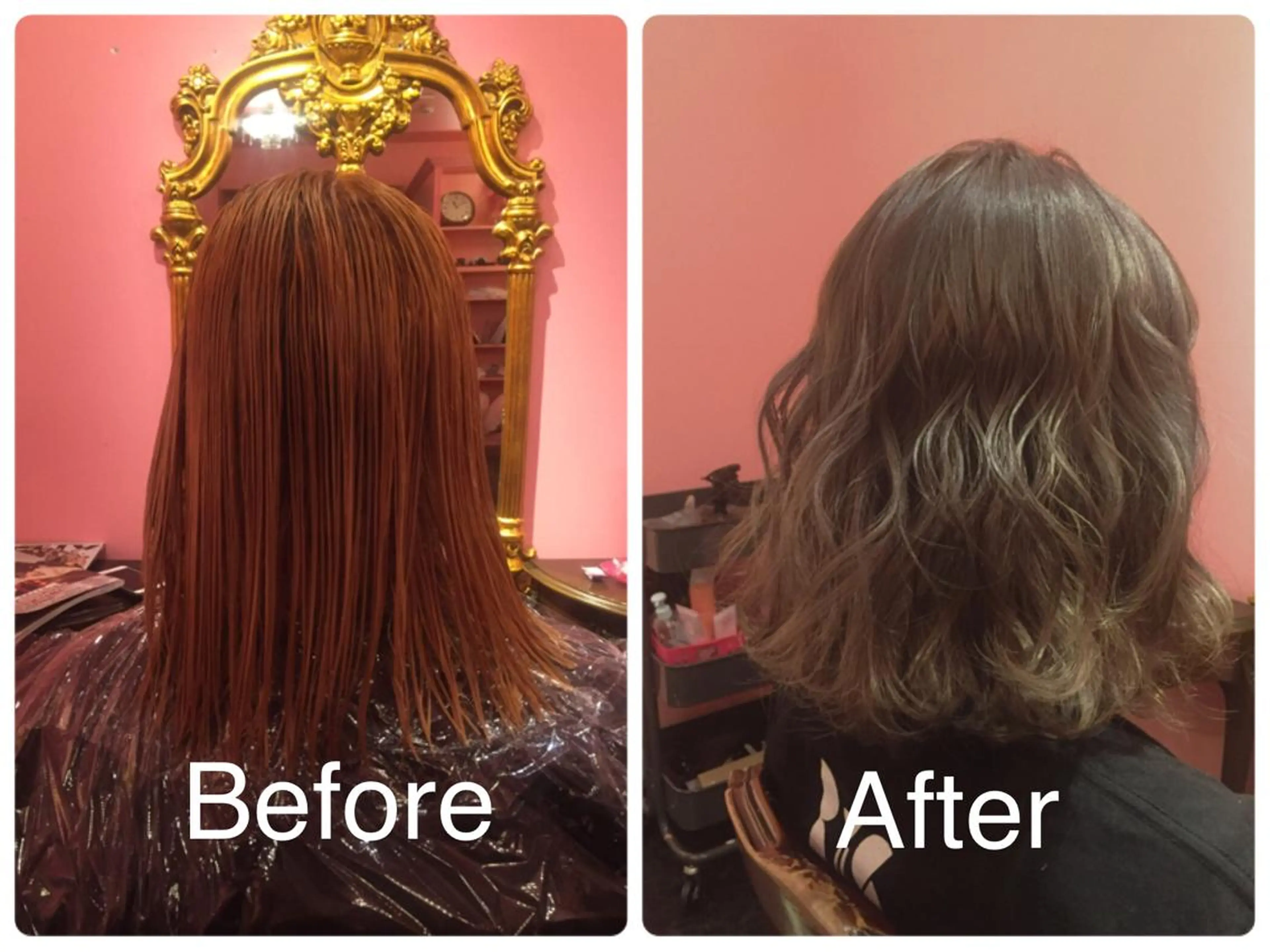 ミディアム カラー グレージュ 櫻井 愛弓のヘアスタイル