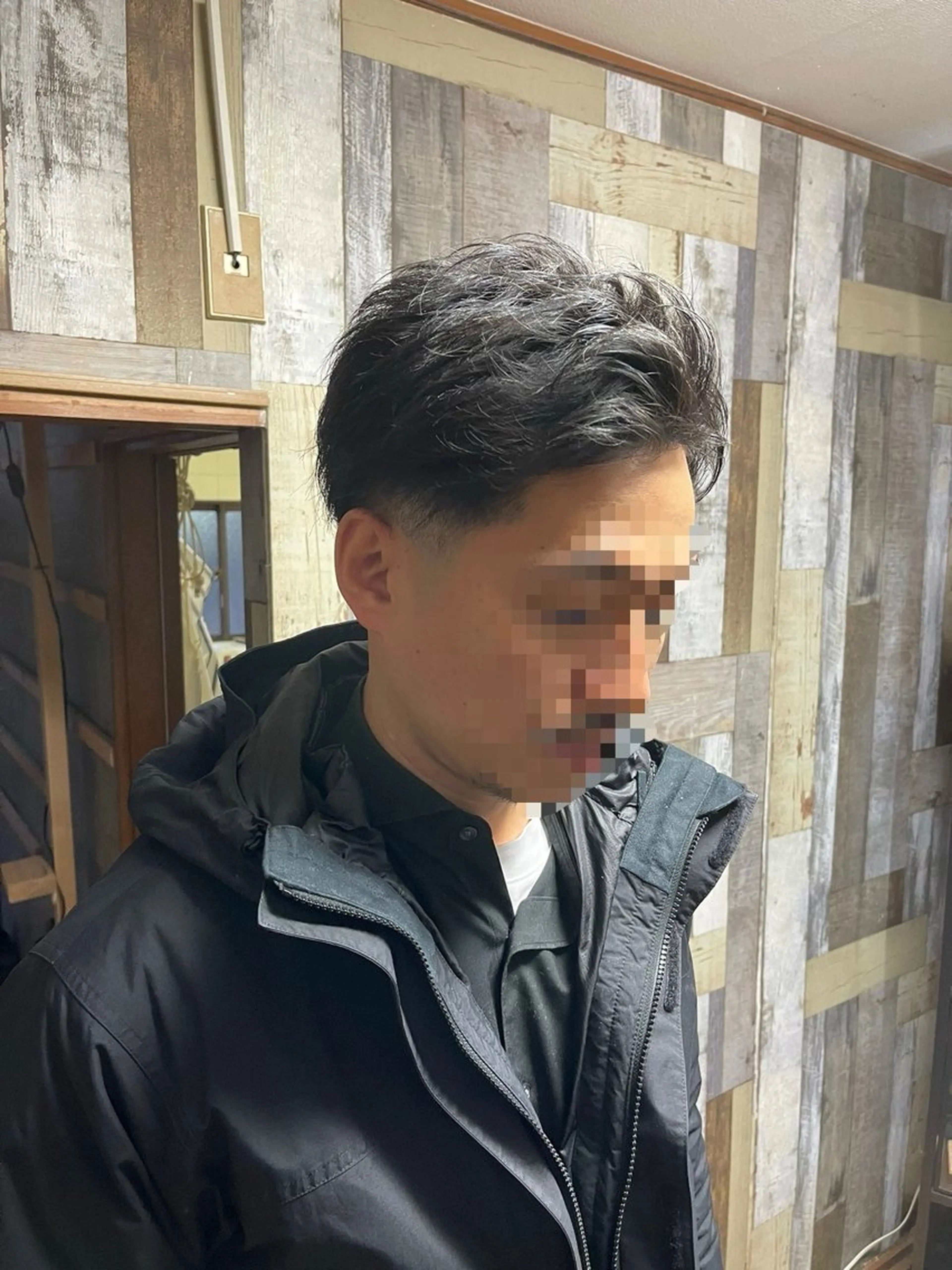 ショート メンズ かきあげバング メンズ特化型/永井 友貴のヘアスタイル