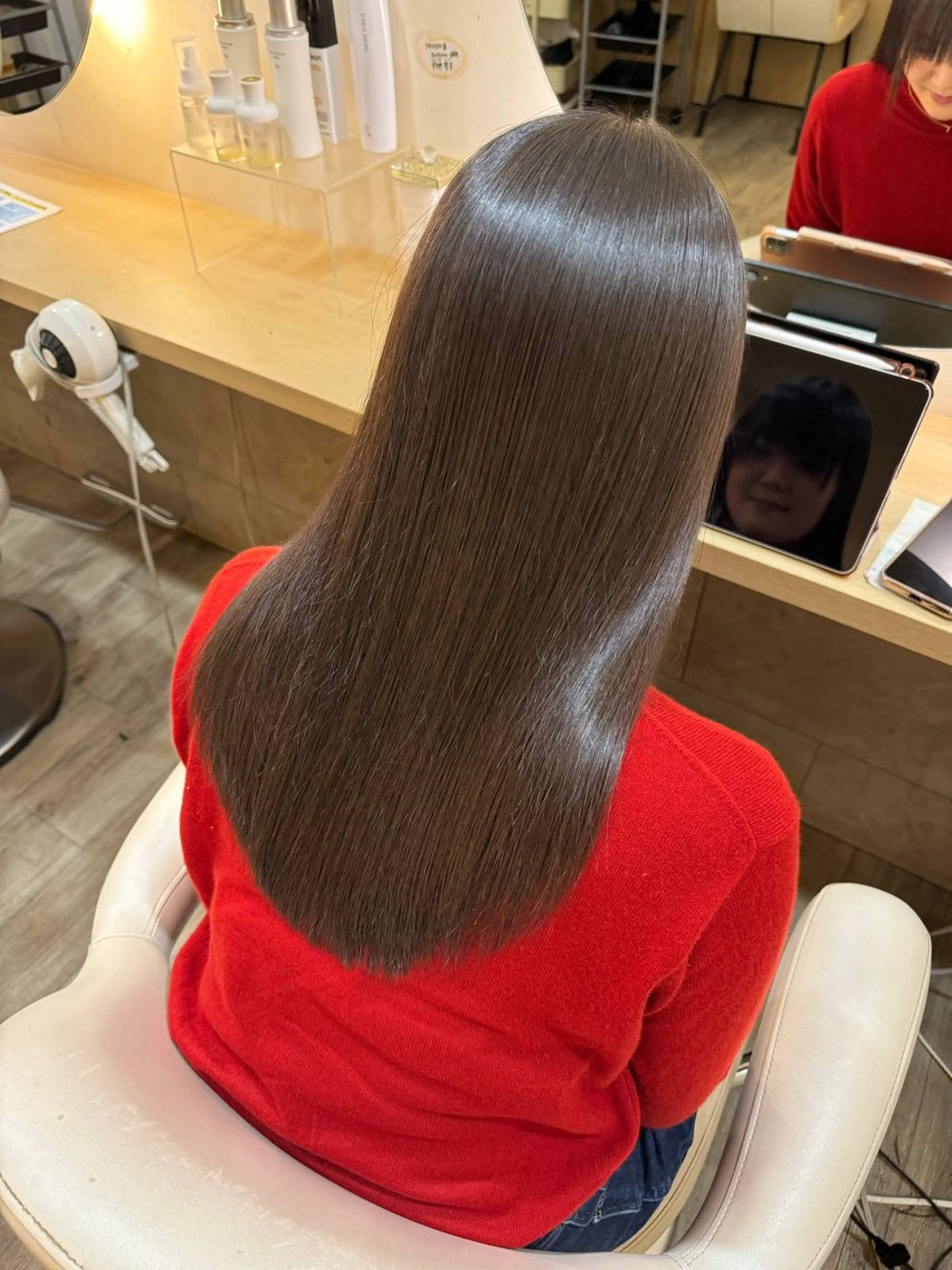 ロング 縮毛矯正 中川 真帆のヘアスタイル