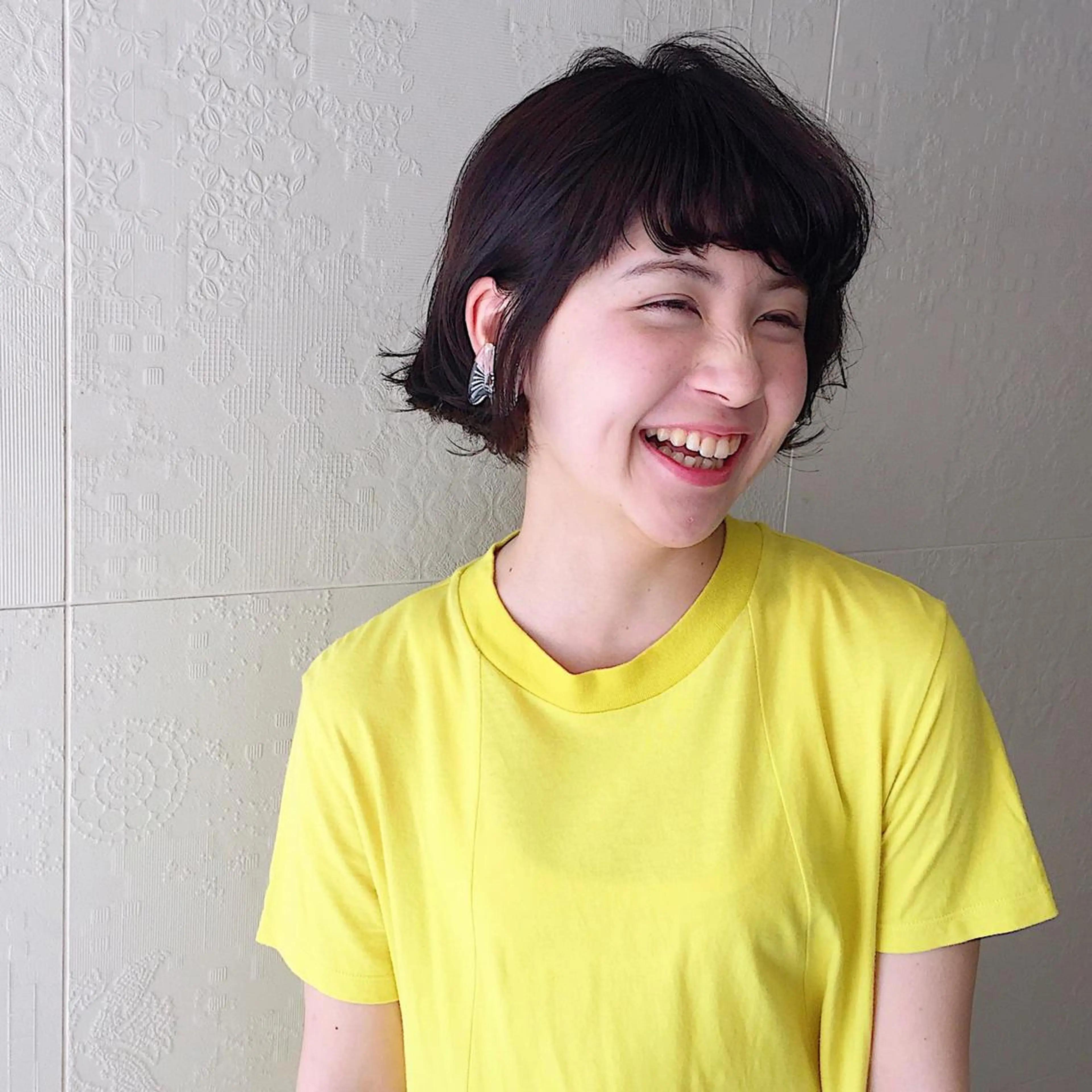 ショート カラー パーマ 長井 美佳のヘアスタイル