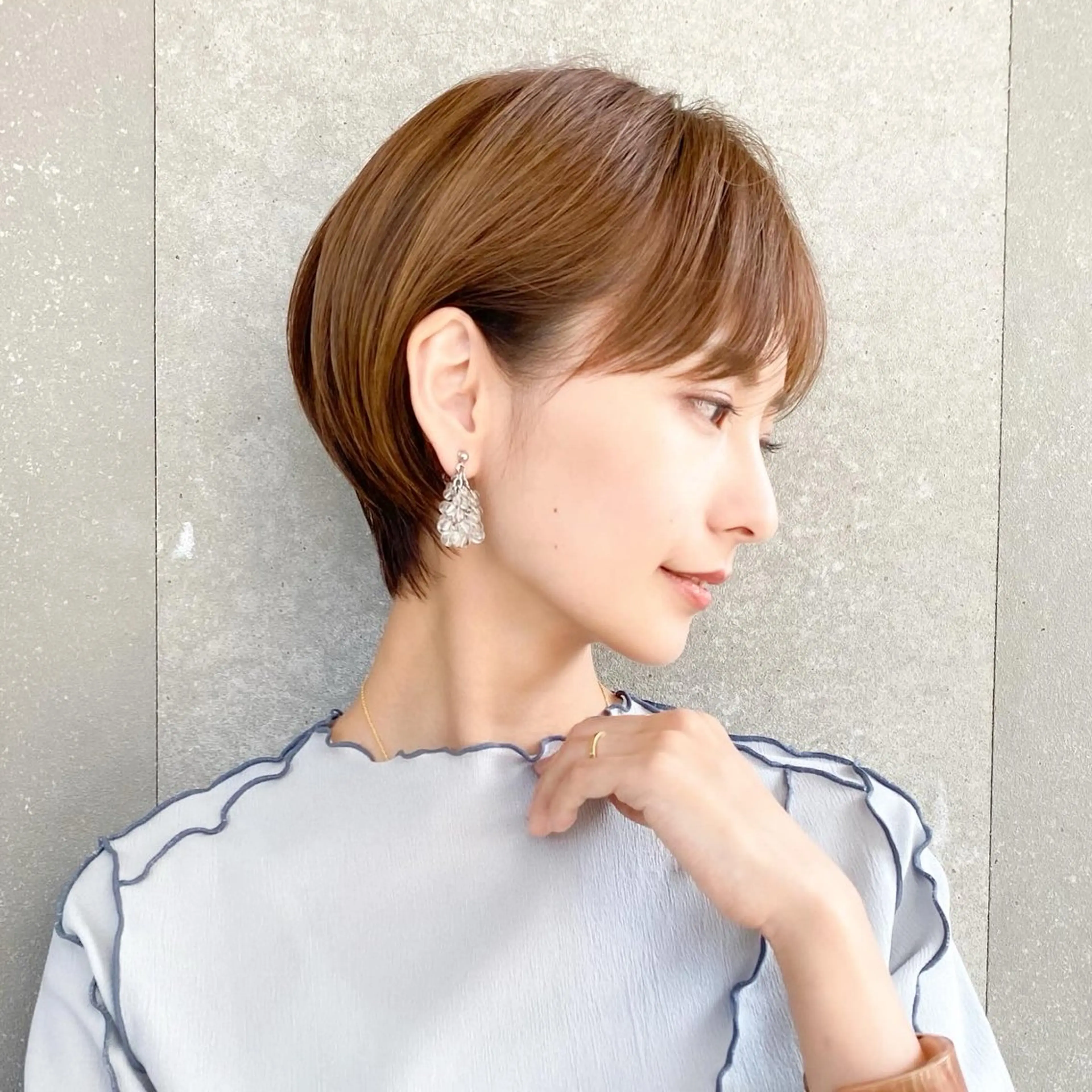 ショート カラー ヘアカラー トリートメント 似合わせ/小顔カット 🔷山方直也のヘアスタイル