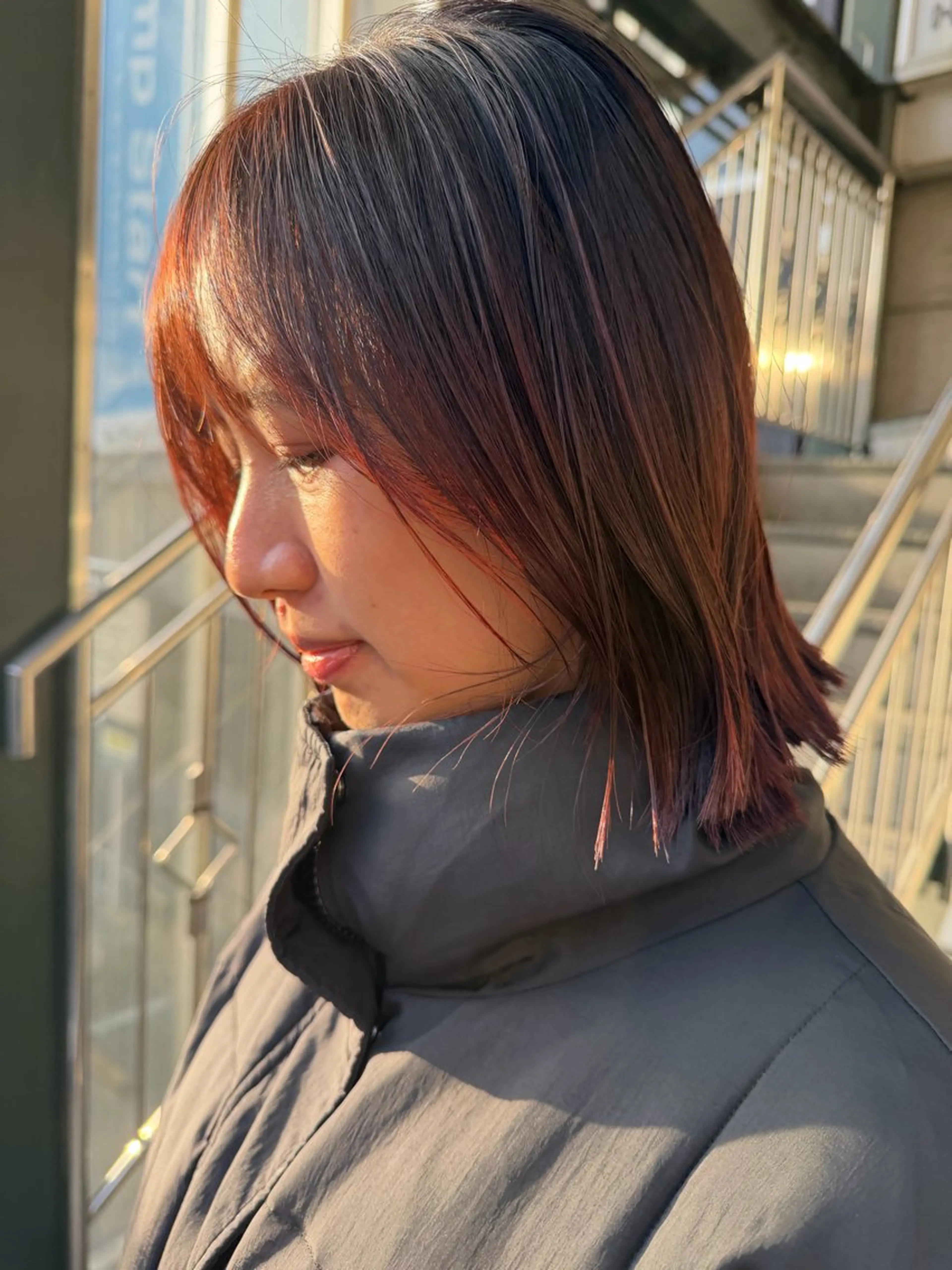 ミディアム カット ヘアカラー 堀岡 さやかのヘアスタイル