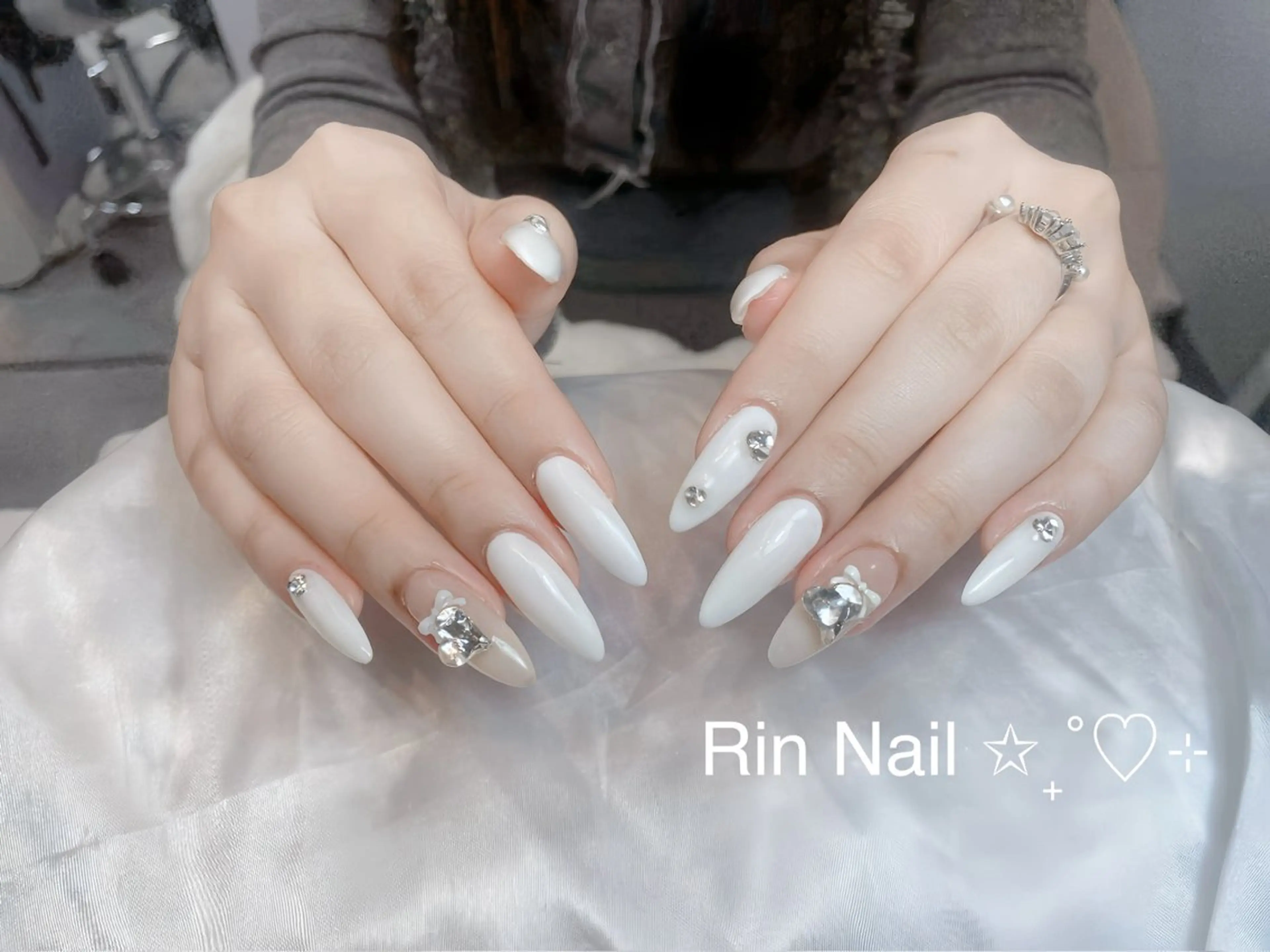 ネイル アートネイル 成人式 ジェルネイル ニュアンスネイル ネイルチップ ハンドネイル Rin Nail 新大久保店のネイルデザイン
