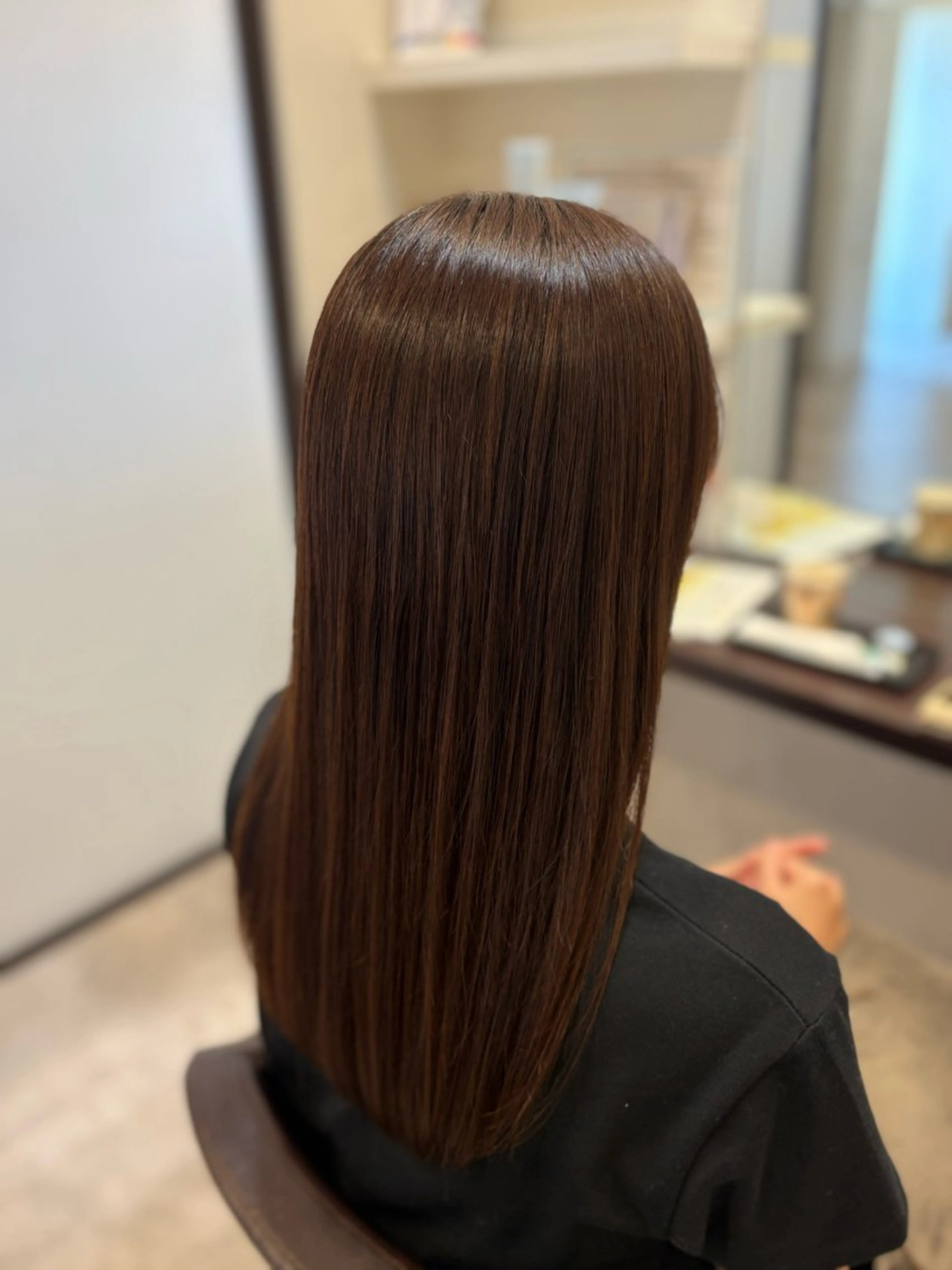 ロング 縮毛矯正 カット パーマ 山下 ちひろのヘアスタイル