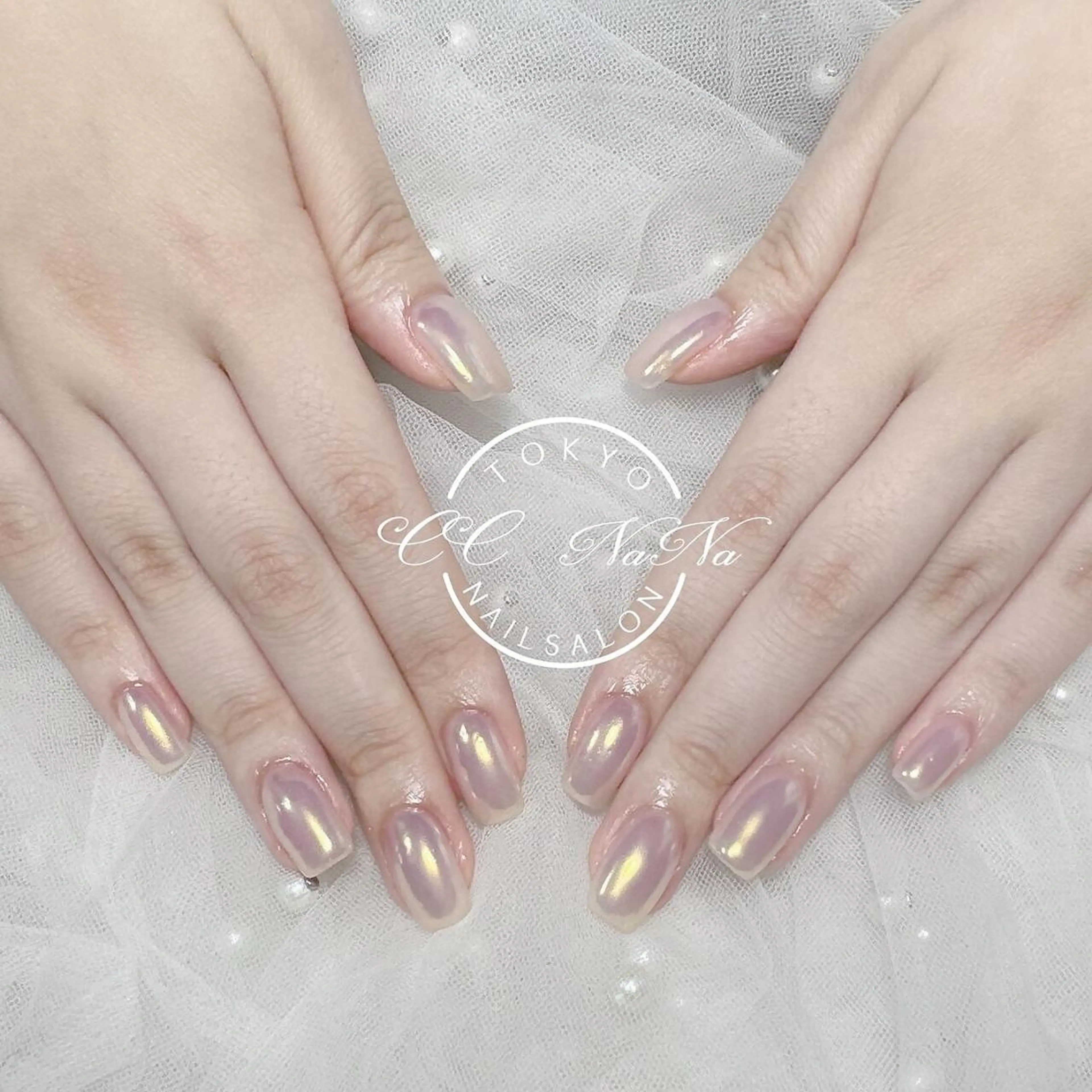 【初回オフ無料✨ケア込み】極上ミラーネイル★オーロラネイル🪞の写真