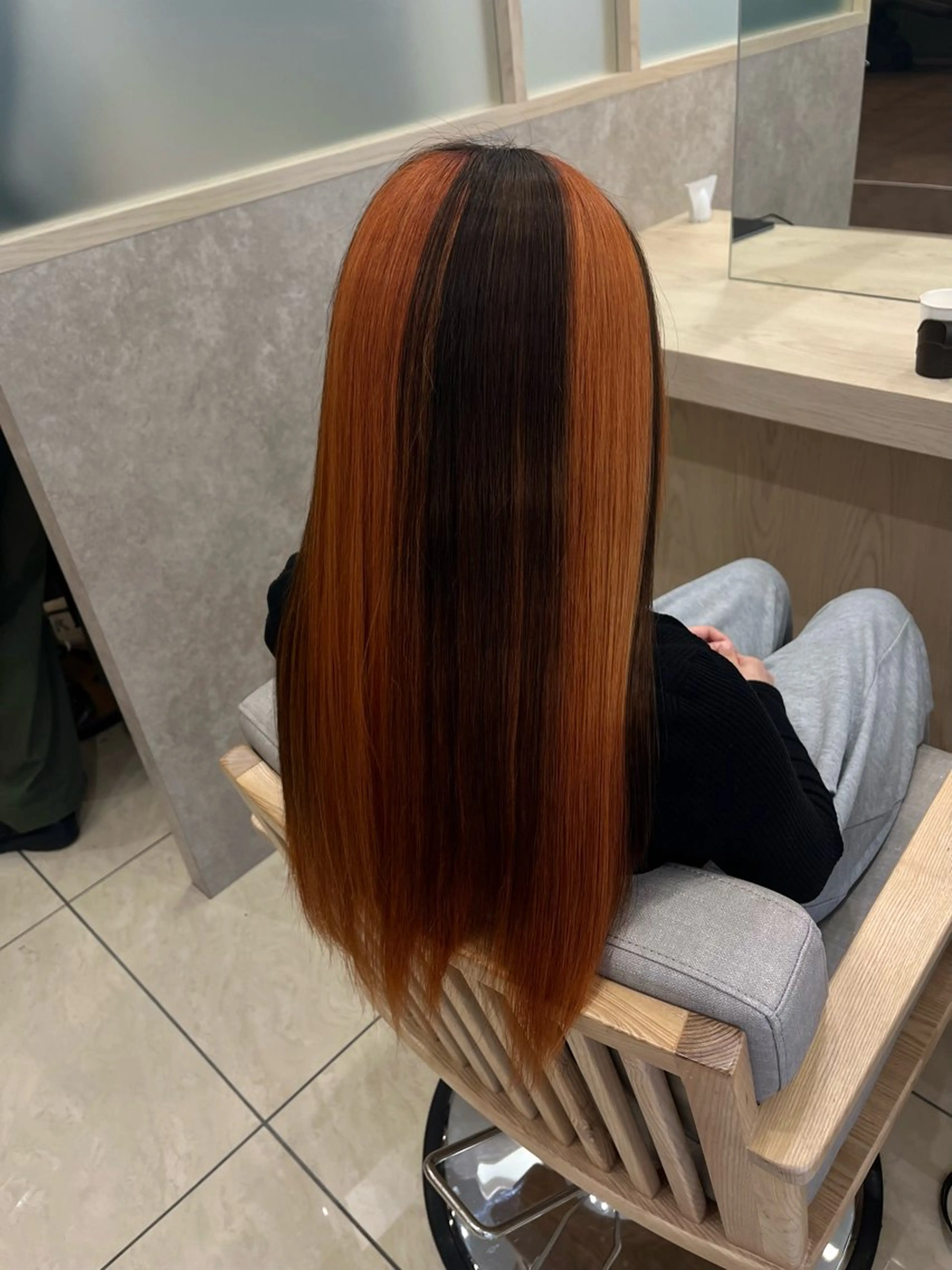 ロング カラー ブラウンカラー デザインカラー オレンジ ヘアカラー 透明感カラー/ツヤ髪 漆谷妃茉莉🌷のヘアスタイル