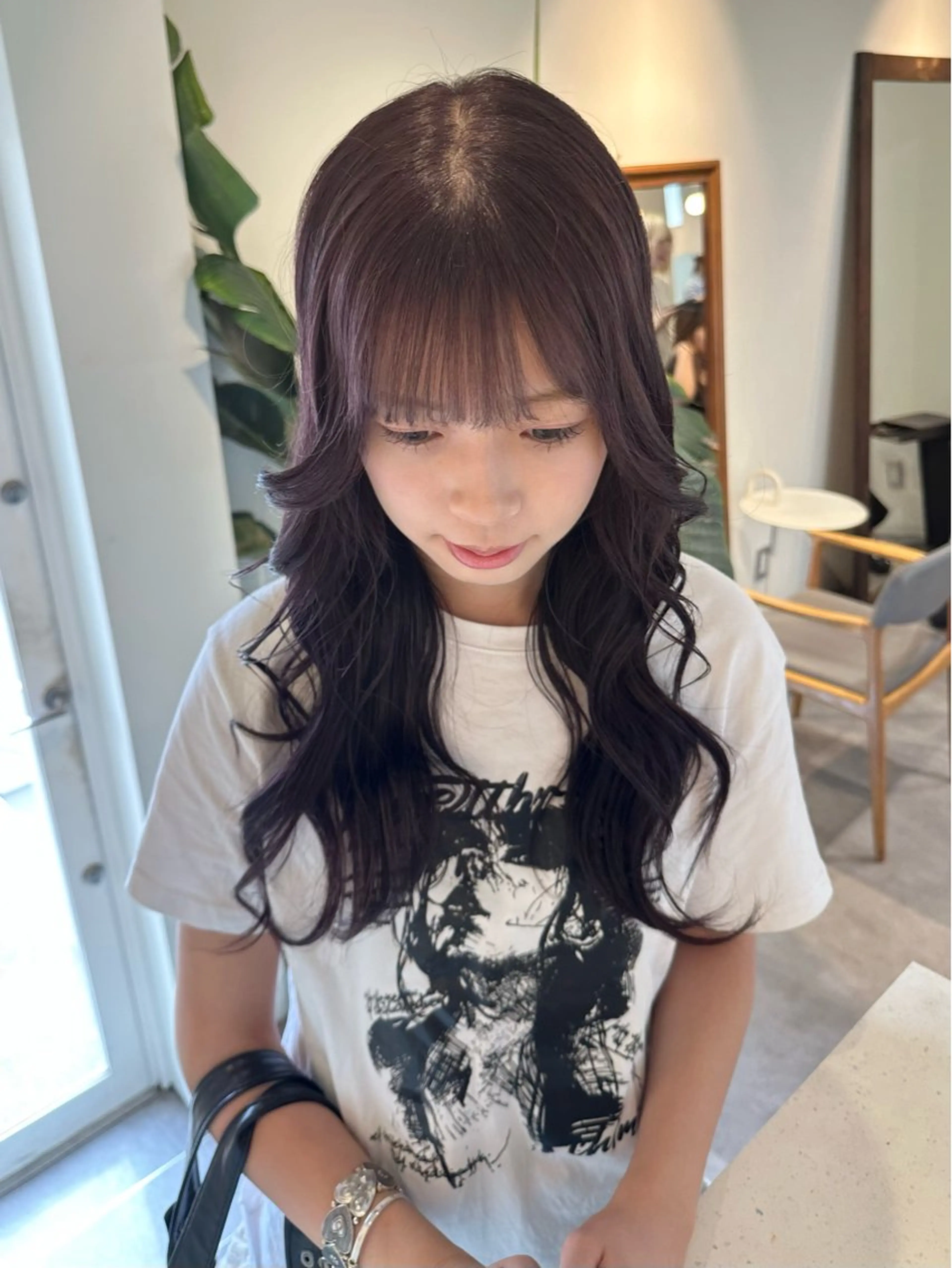 ロング カラー ヘアカラー HANAME 原宿美容室のヘアスタイル