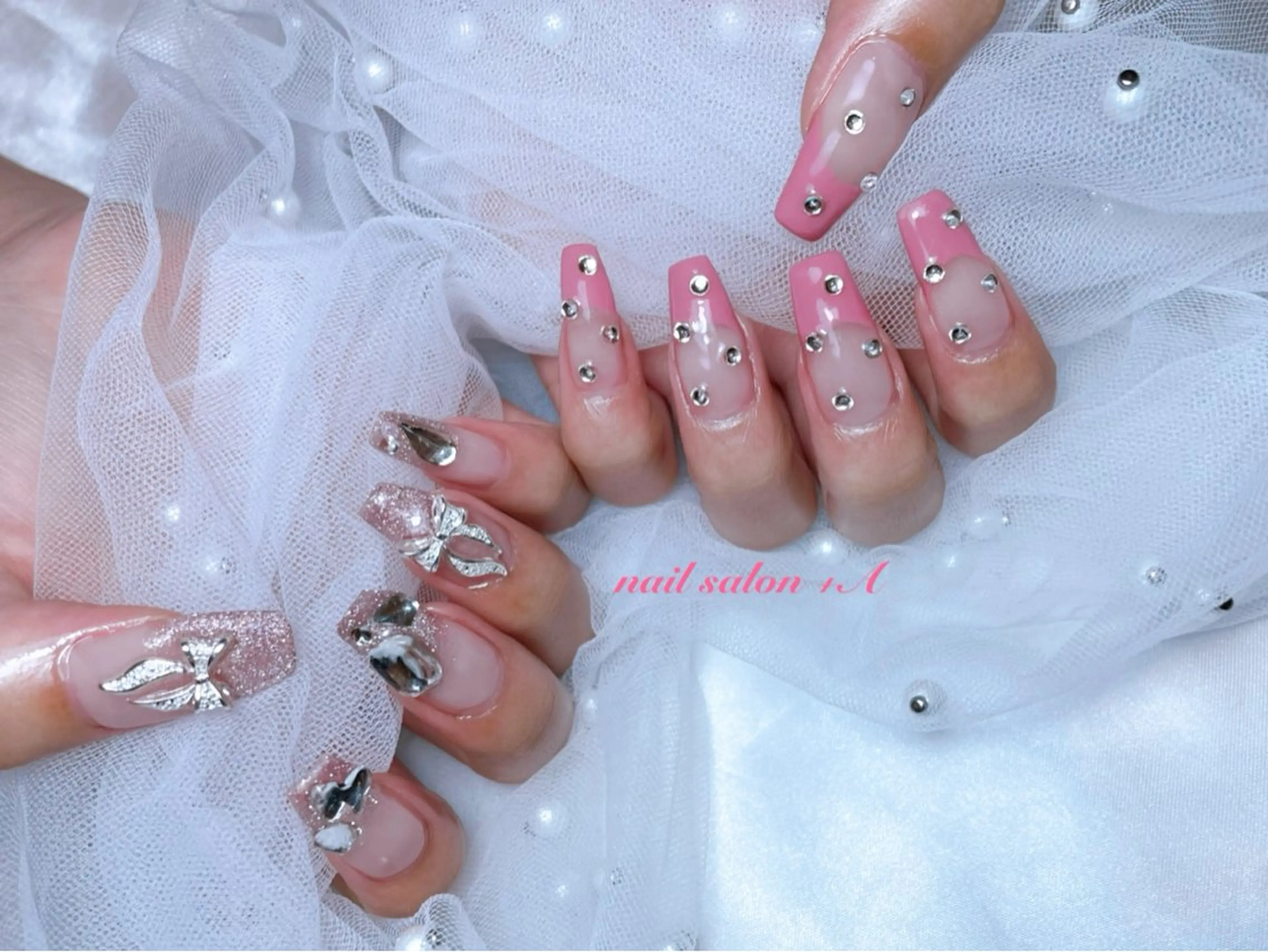 セミロング ハンドネイル Nail Salon +Aのネイルデザイン