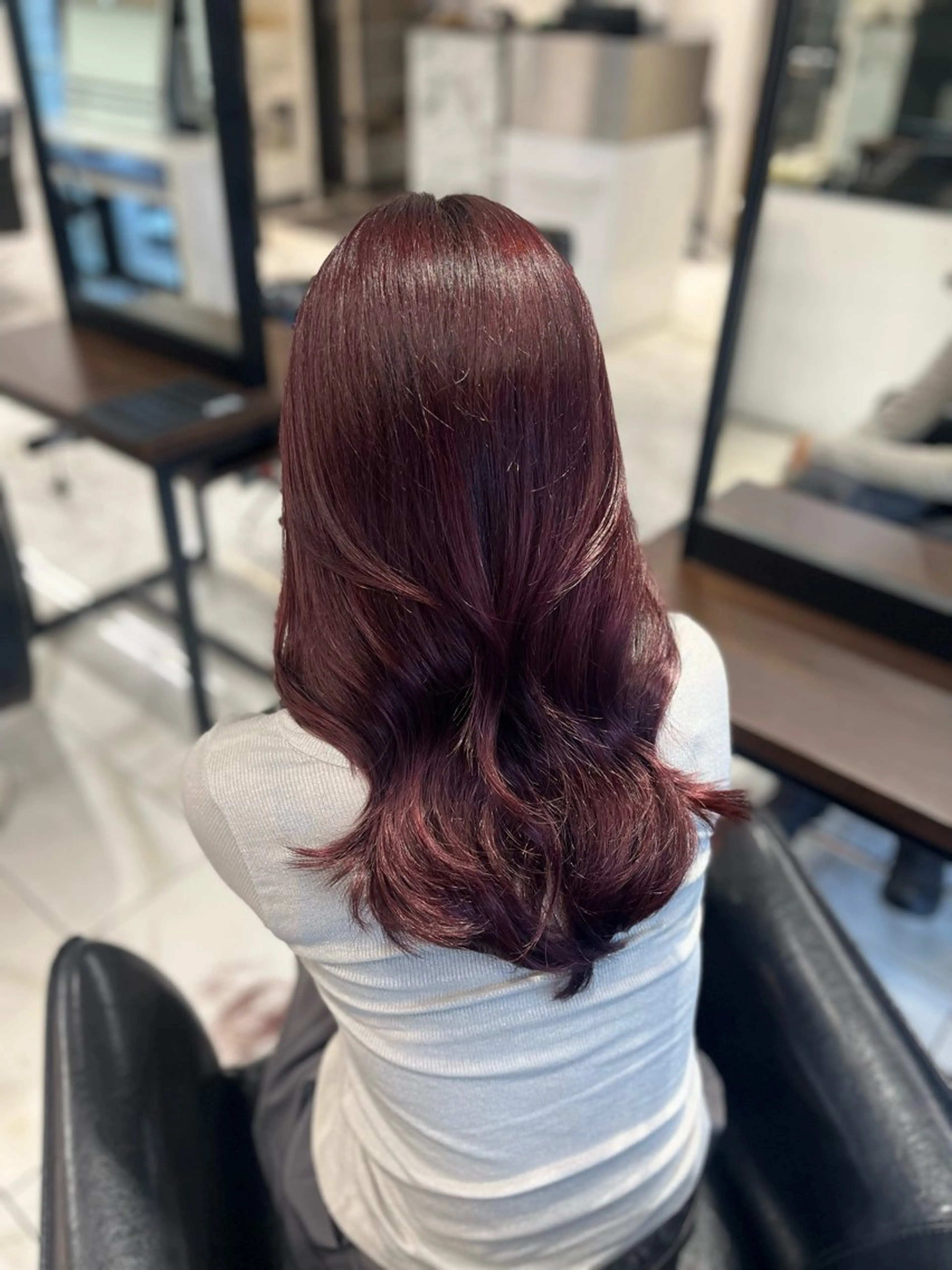 ロング カラー カット ヘアカラー 🫧ナオ🫧 /韓国 ヘア/ マンツーマンのヘアスタイル