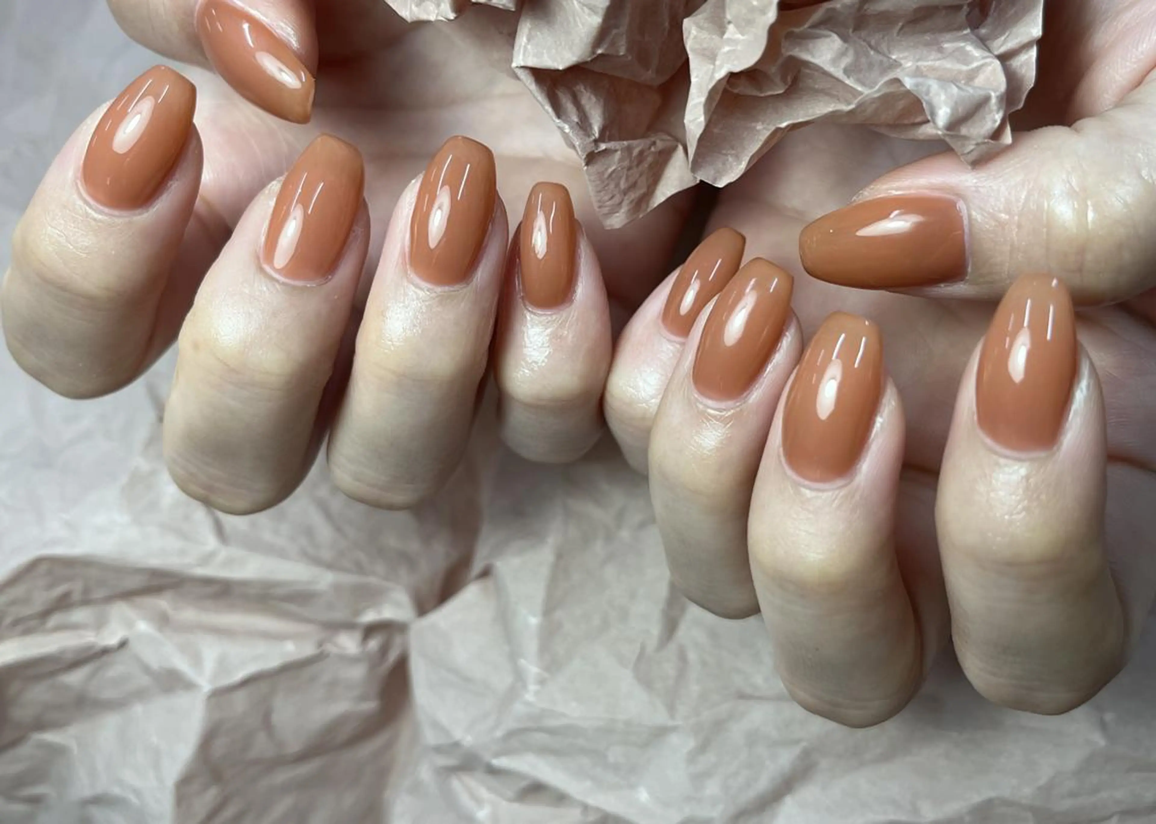 ネイル ワンカラーネイル シンプルネイル ハンドネイル ToliyDeliy Nail Salonのネイルデザイン