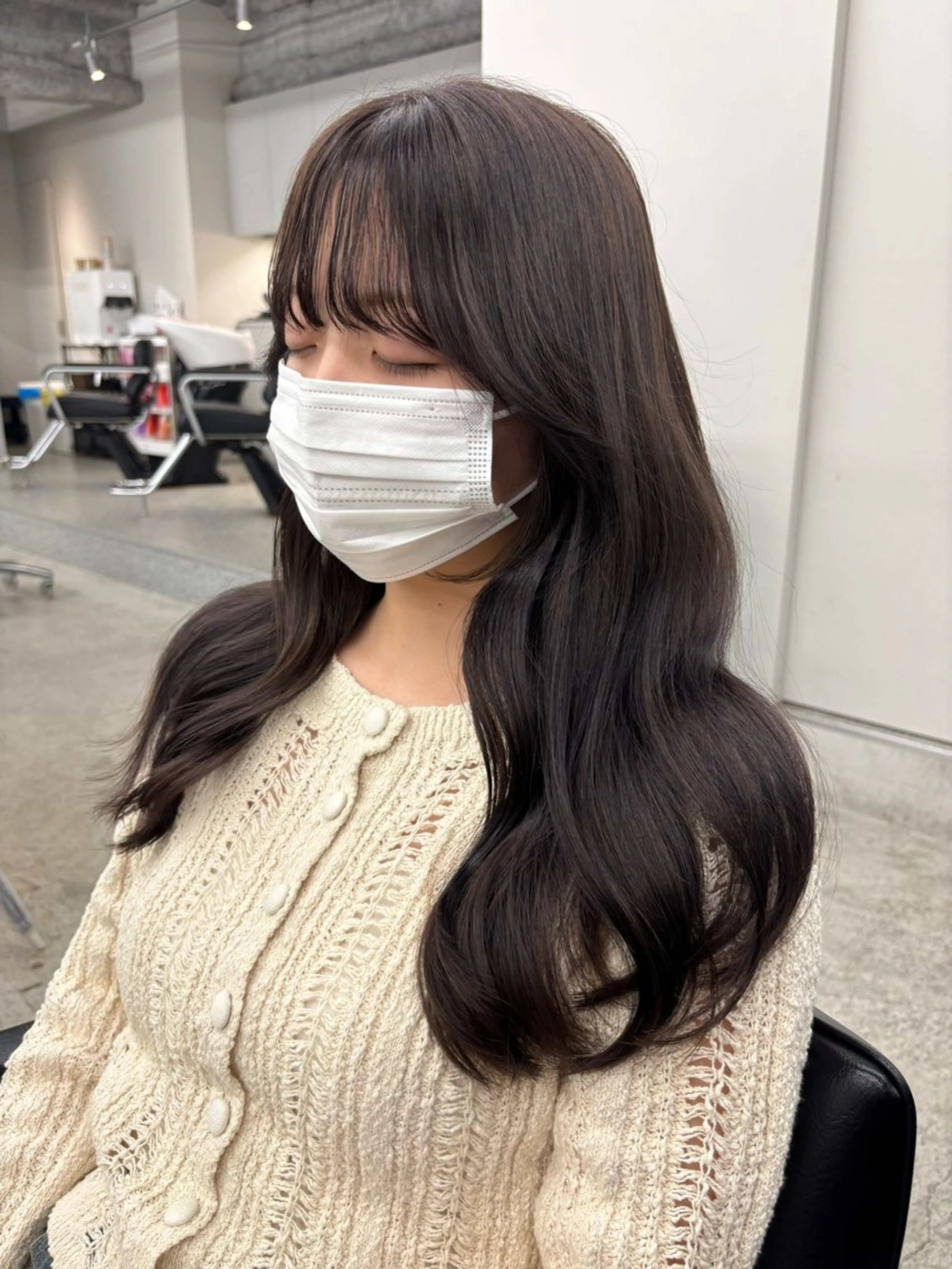 ロング カラー ベージュカラー ブリーチ ブラウンカラー ケアブリーチ カシス ヘアカラー トリートメント 🎀透明感× 赤み消し🎀正源のヘアスタイル