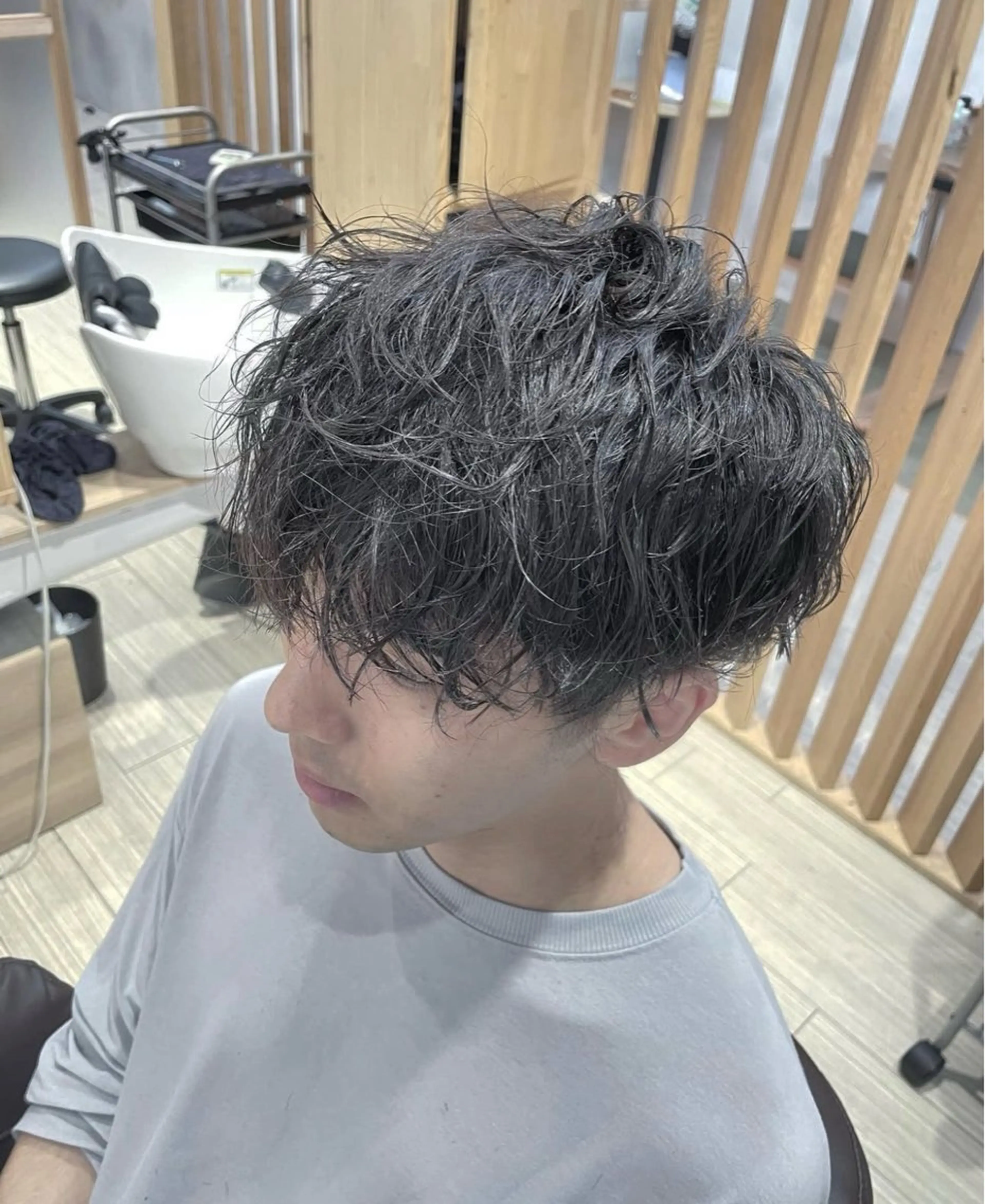 パーマ メンズ 髪質改善／パーマ カラー浅草 山本隼輔のヘアスタイル