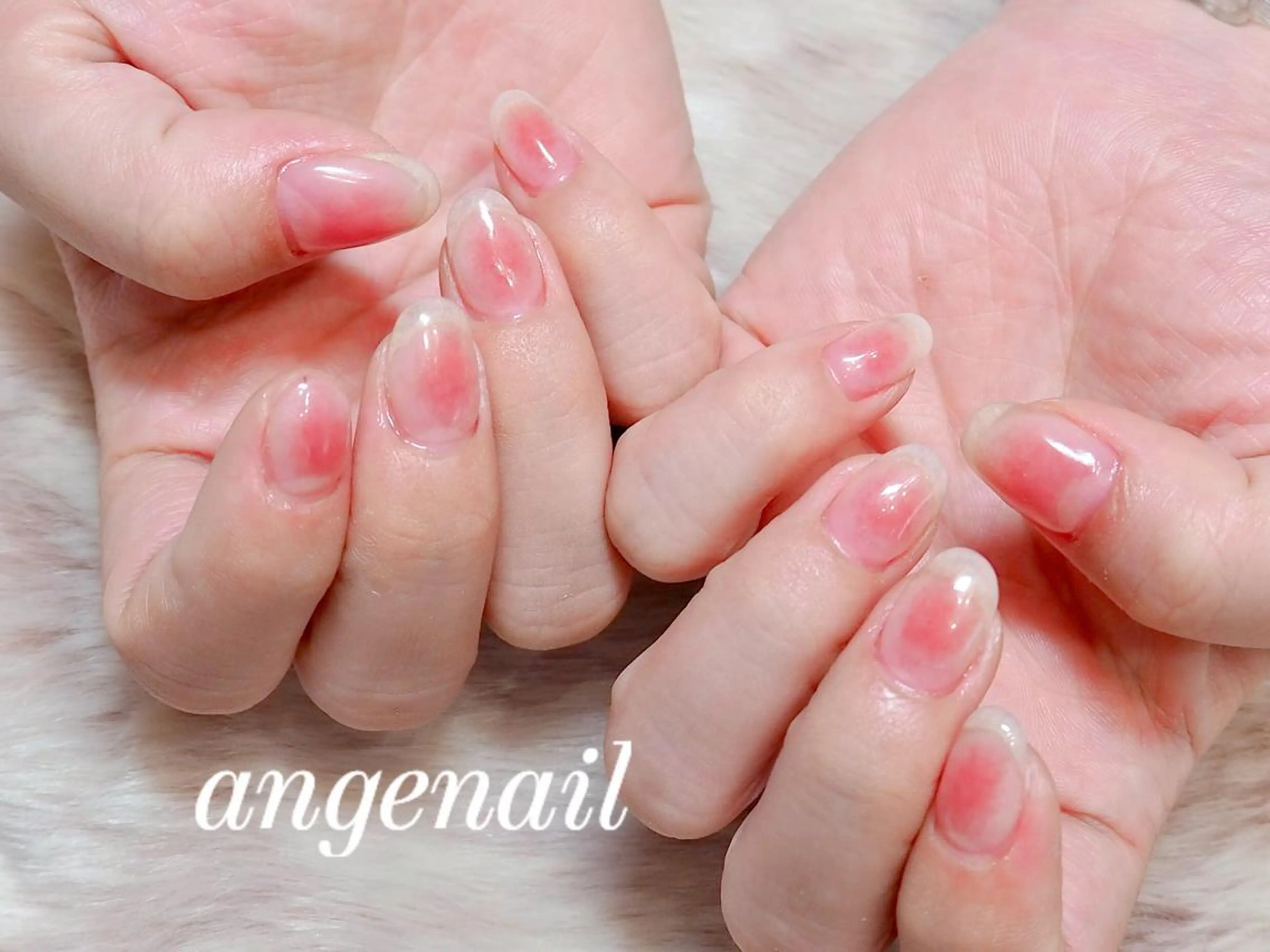 ネイル チークネイル クリアネイル ワンカラーネイル ハンドネイル オーナーネイリスト MAKIのネイルデザイン