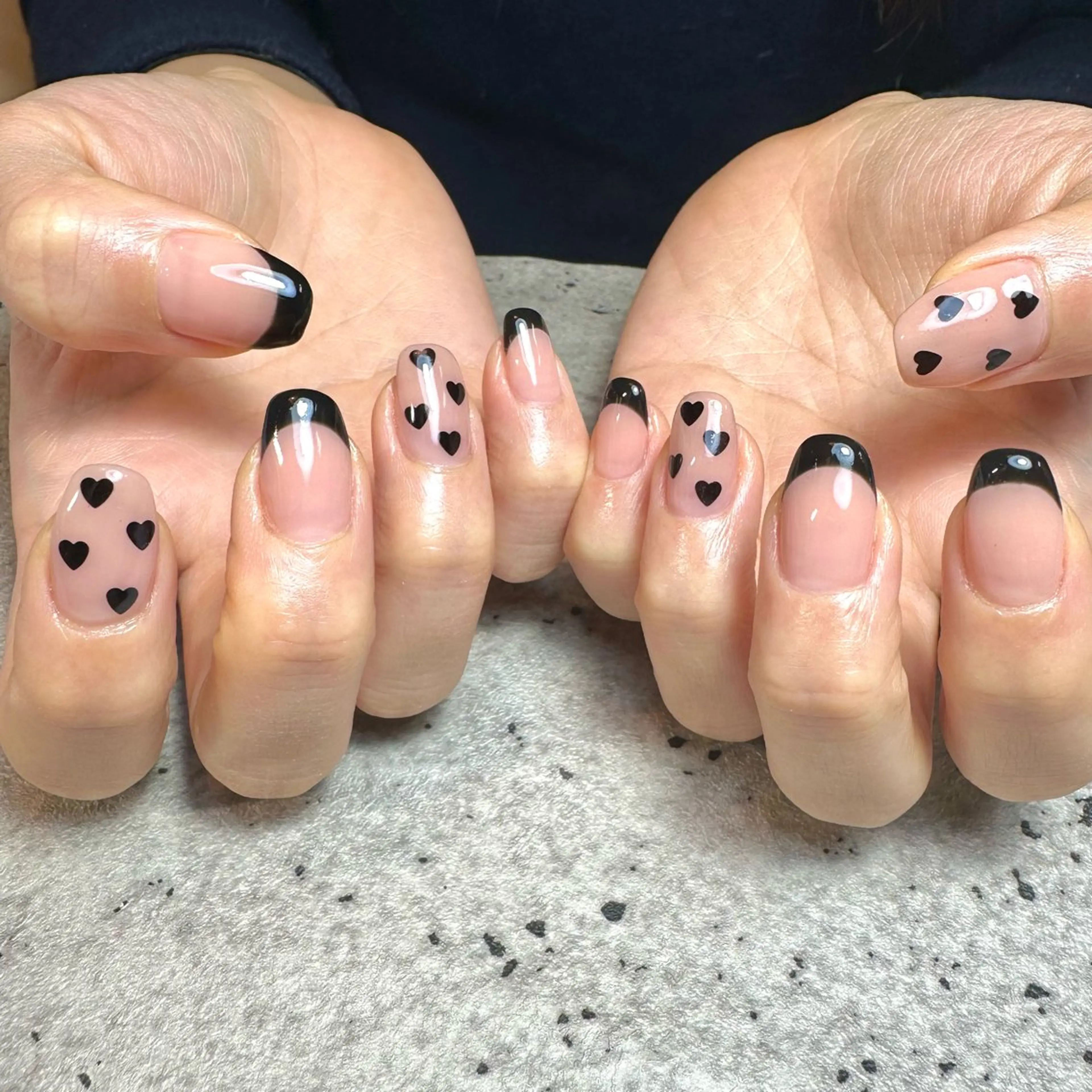 ネイル フレンチネイル ハート ハンドネイル フットネイル GéRanium Harukaのネイルデザイン