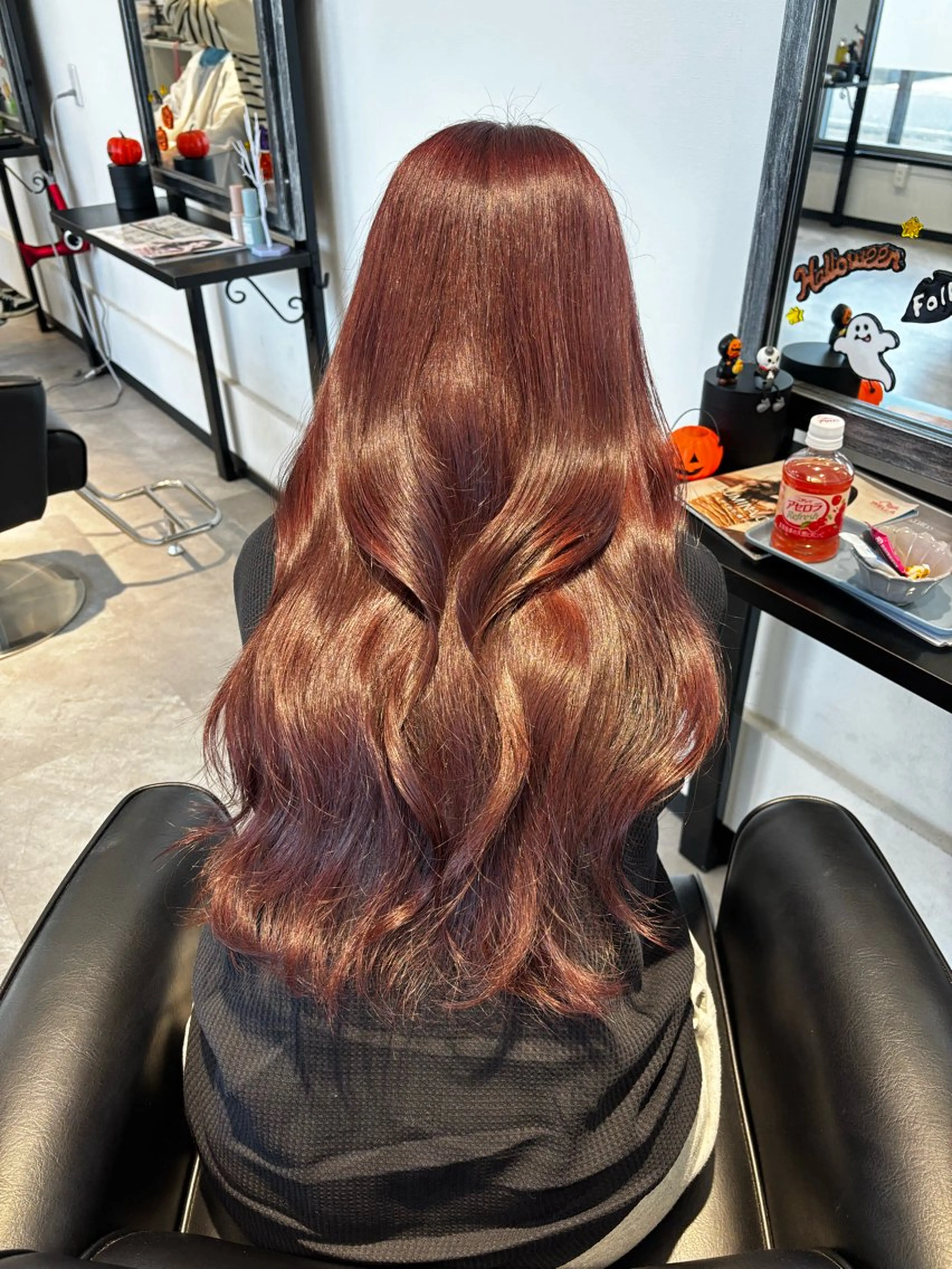 ロング ピンクラベンダー カット ヘアカラー トリートメント maki💖 レイヤー/髪質改善のヘアスタイル