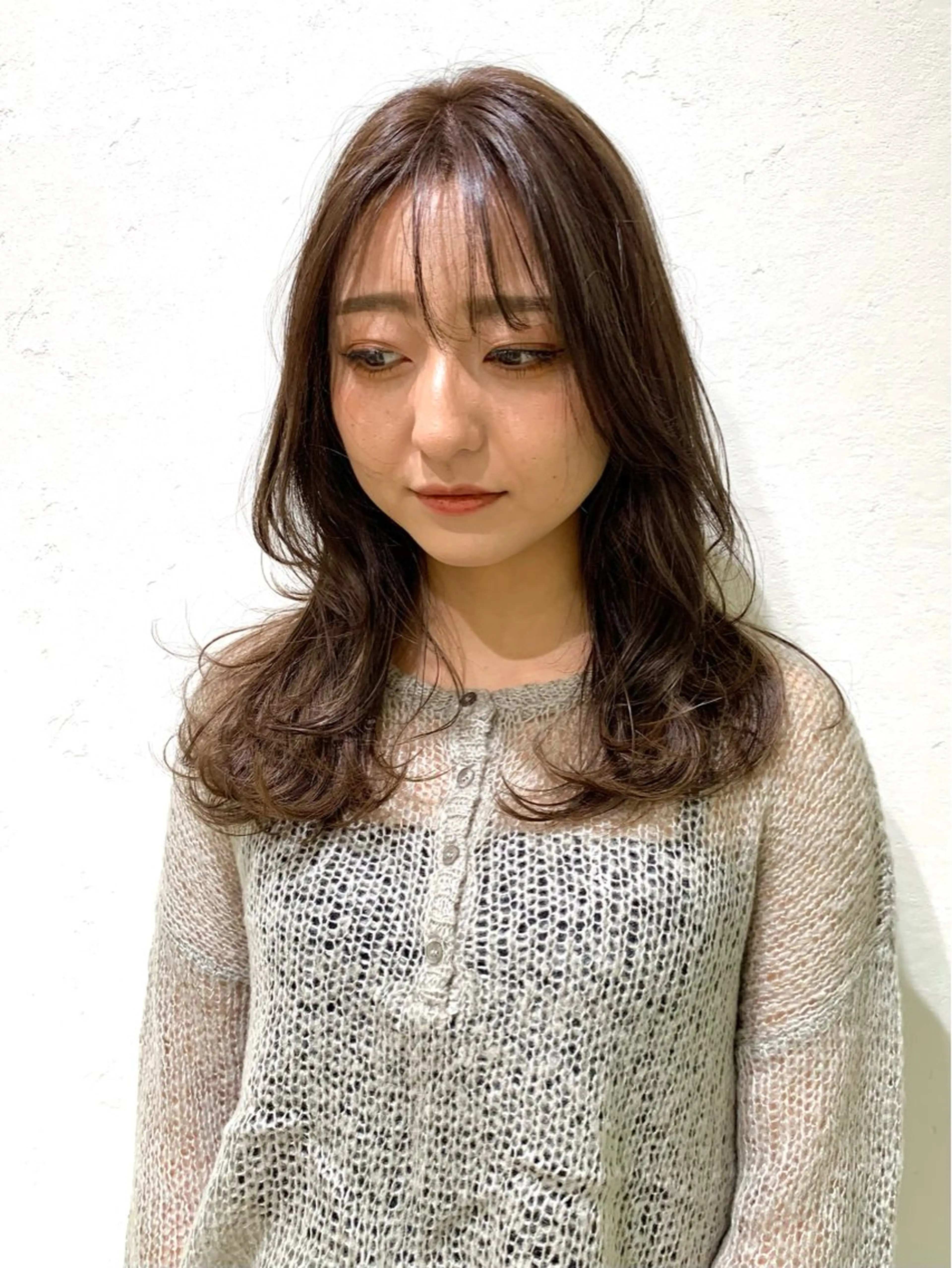 セミロング カラー ハイレイヤー レイヤーカット カット ヘアカラー ✨コテ巻き風パーマ ✨川合佑哉のヘアスタイル