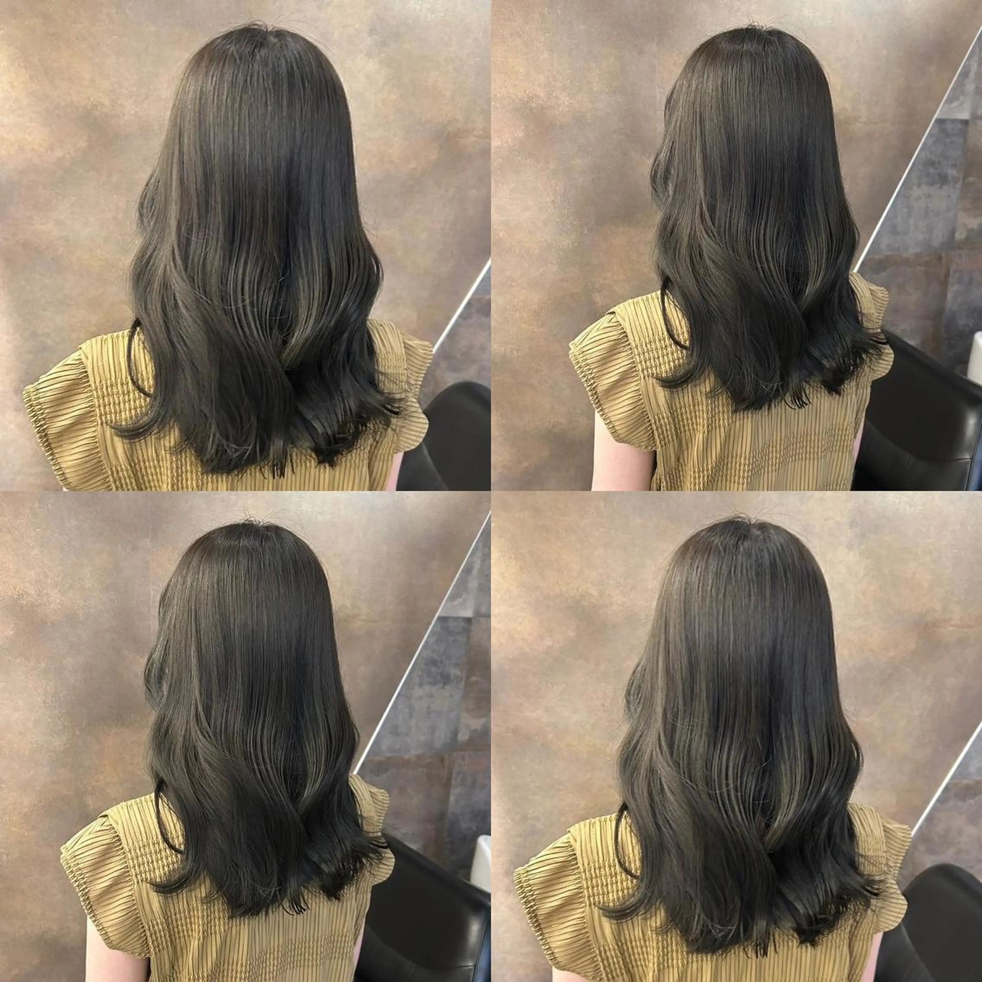 ロング カラー ベージュカラー 透明感カラー オリーブベージュ ピンクカラー ピンクベージュ カット ヘアカラー SAKINO． ベージュカラーのヘアスタイル