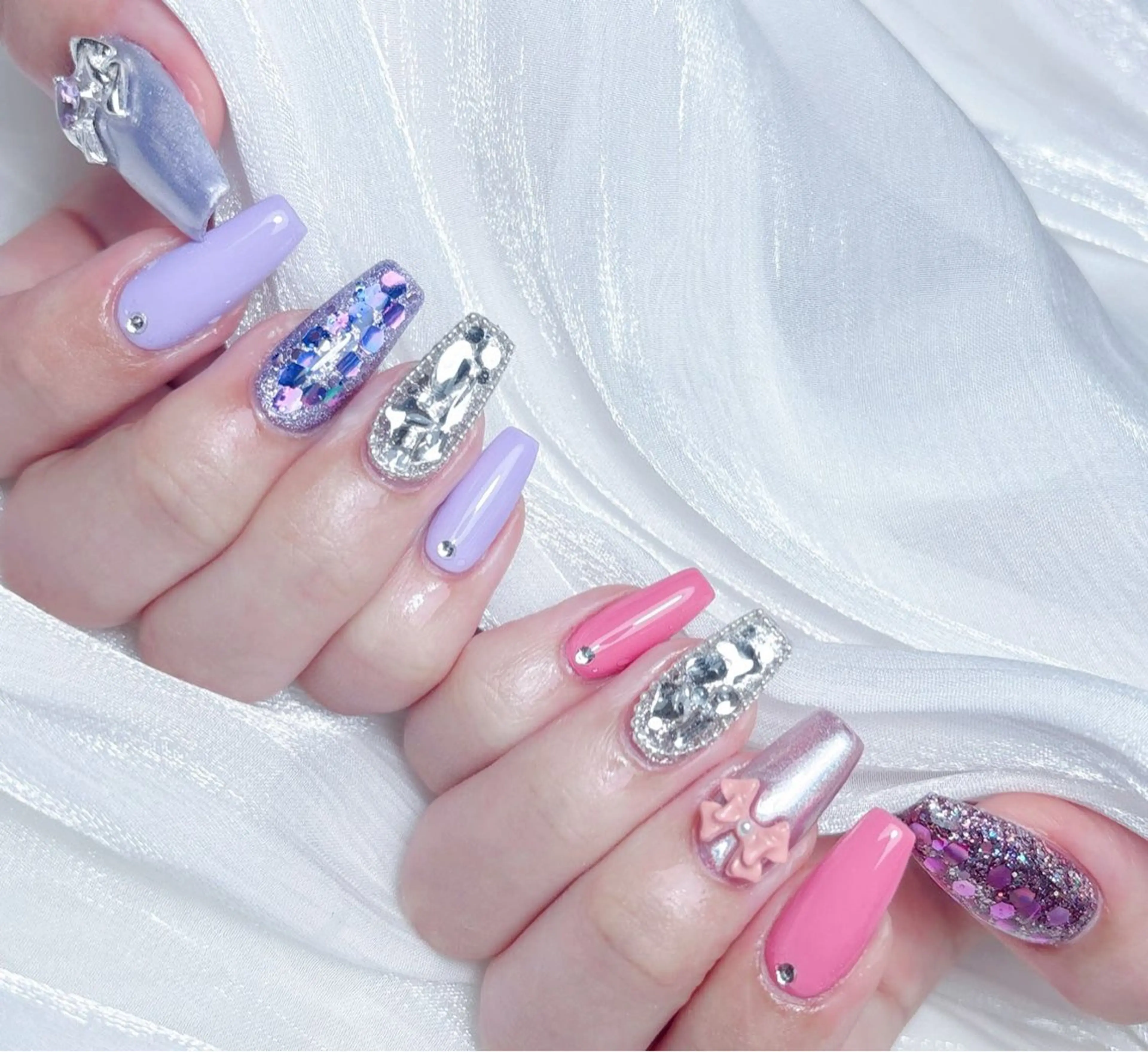 ネイル ハンドネイル M🌷nail 長さだし専門店のネイルデザイン