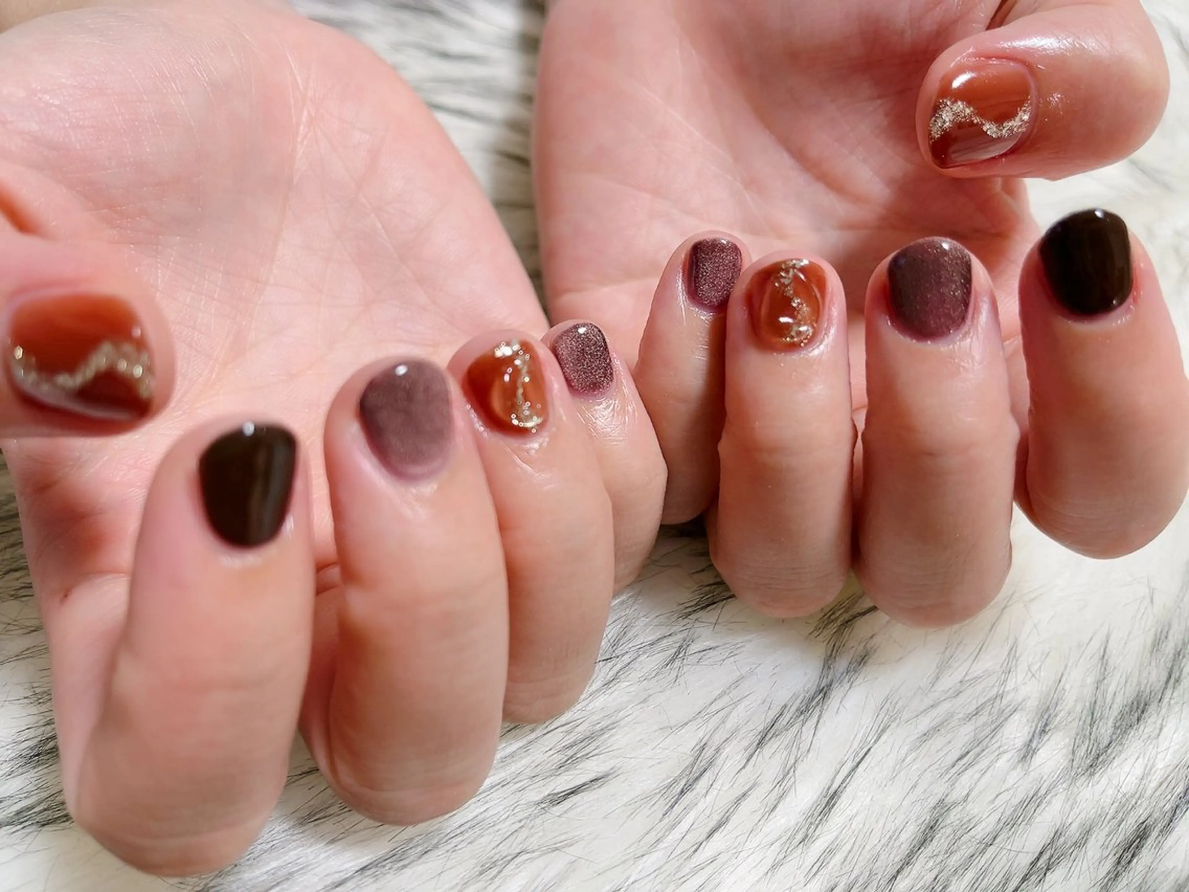 ネイル ジェルネイル 韓国ネイル ラメ(グリッター) メンズネイル パラジェル kiki nail たまプラーザのネイルデザイン