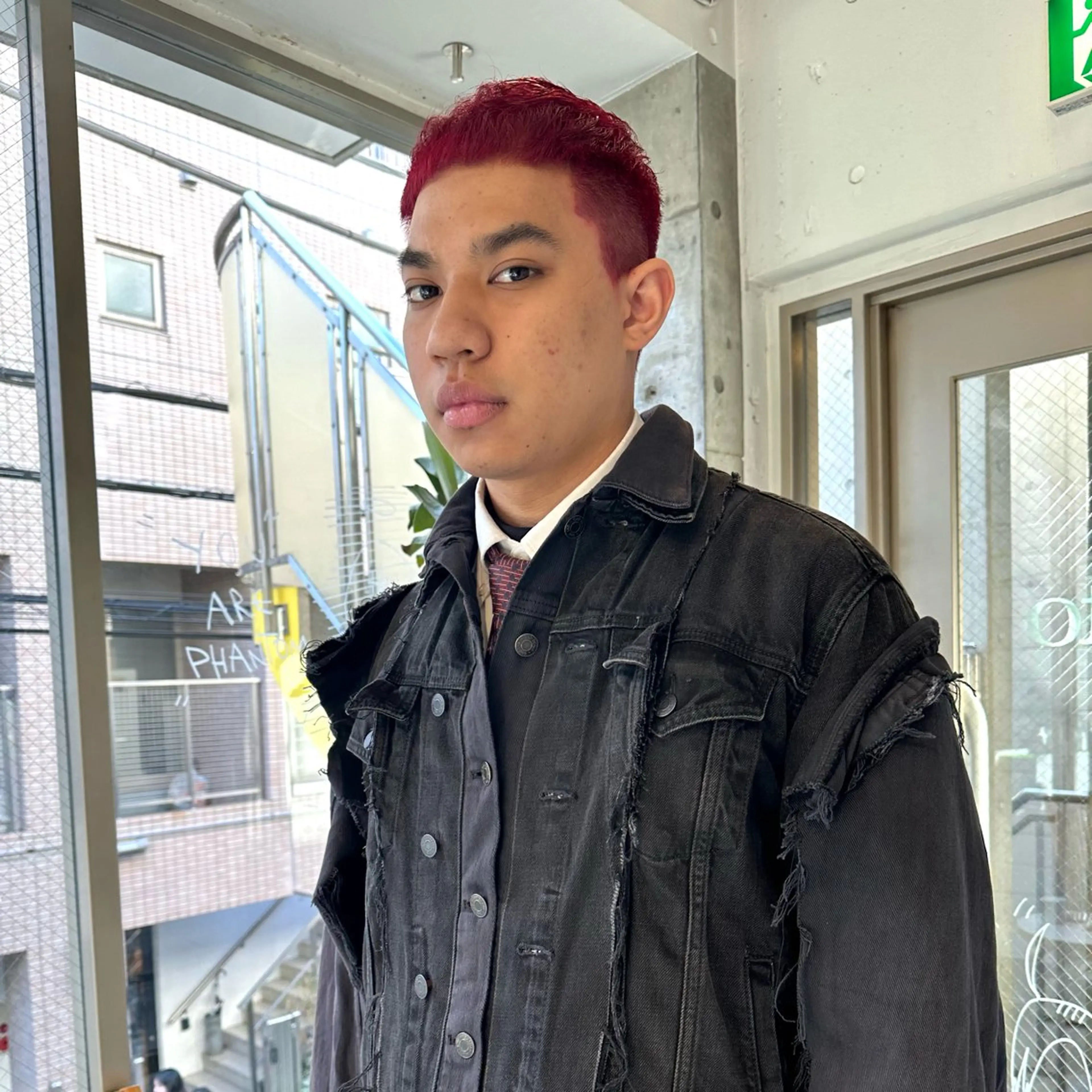 ショート カラー メンズ メンズブリーチ ブリーチ レッドカラー カット ヘアカラー 🌈圧倒的デザイン パーマ　関和希のヘアスタイル